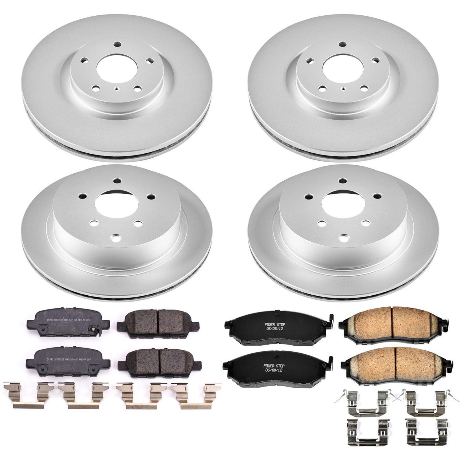 Power Stop 18-19 Infiniti Q70 Front & Rear Z17 Evolution Geomet Coated Brake Kit (1x psbCRK112, 1x psbCRK8021) thumbnail 4