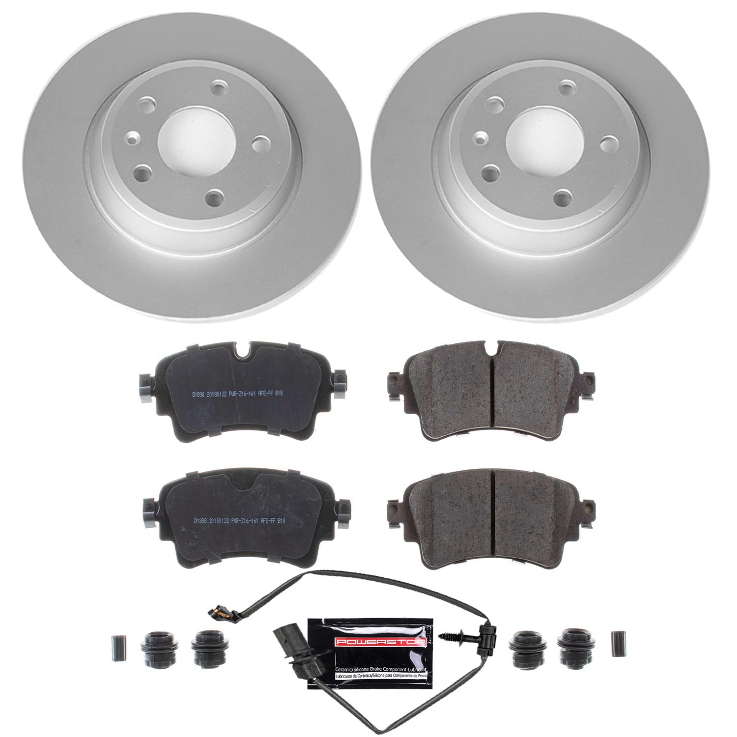 Power Stop 17-19 Audi A4 Front & Rear Z23 Evolution Sport Coated Brake Kit (1x psbCRK8091, 1x psbCRK7860) thumbnail 6