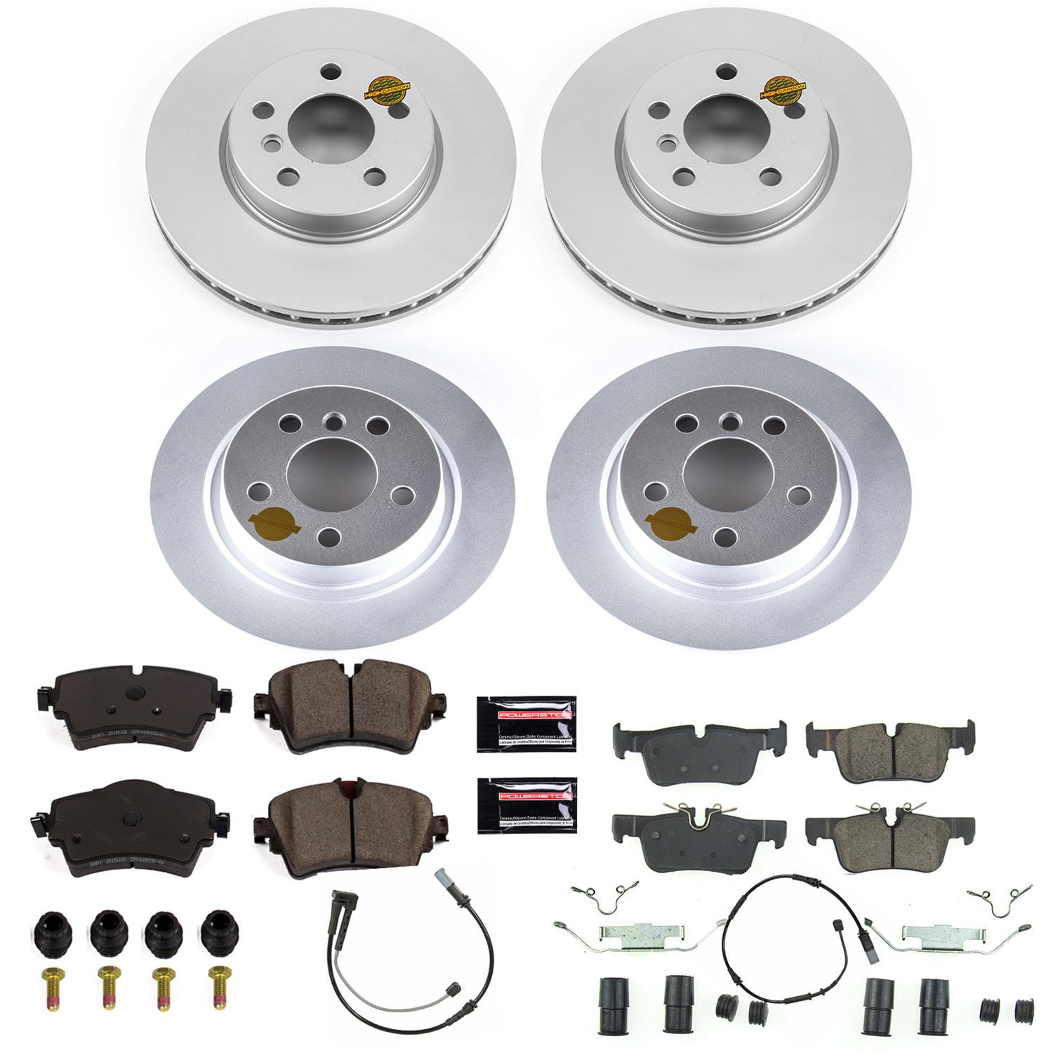 Power Stop 16-19 Mini Cooper Clubman Front & Rear Z23 Evolution Sport Coated Brake Kit (1x psbCRK7979, 1x psbCRK8111) thumbnail 4