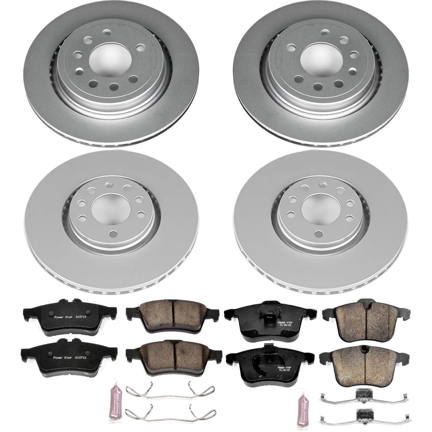 Power Stop 2008 Saab 9-3 Front & Rear Z23 Evolution Sport Coated Brake Kit (1x psbCRK5698, 1x psbCRK5349) thumbnail 8