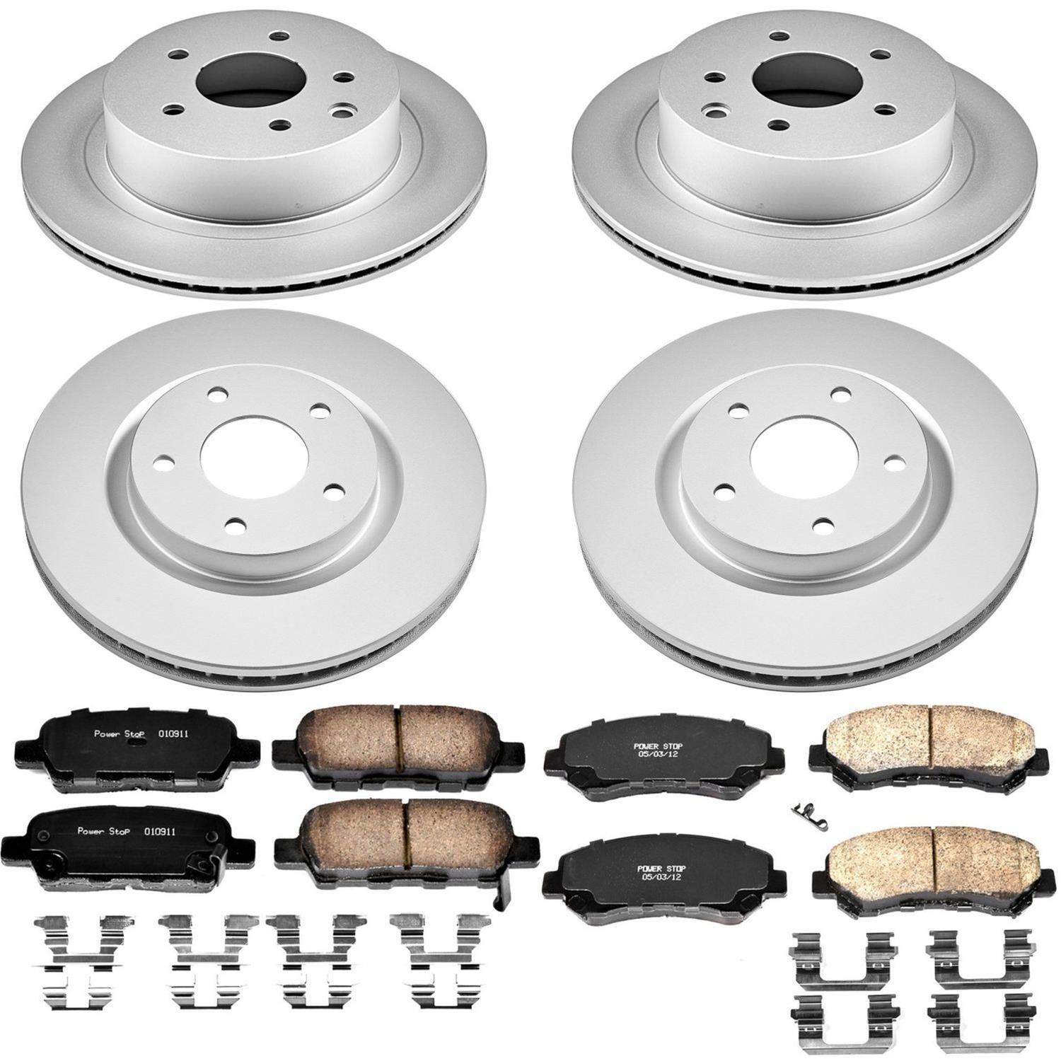 Power Stop 08-14 Nissan Rogue Front & Rear Z17 Evolution Geomet Coated Brake Kit (1x psbCRK7881, 1x psbCRK4724) thumbnail 4
