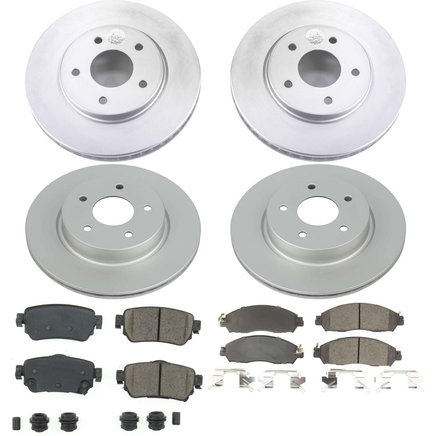 Power Stop 18-19 Nissan Leaf Front & Rear Z17 Evolution Geomet Coated Brake Kit (1x psbCRK8275, 1x psbCRK8313) thumbnail 3