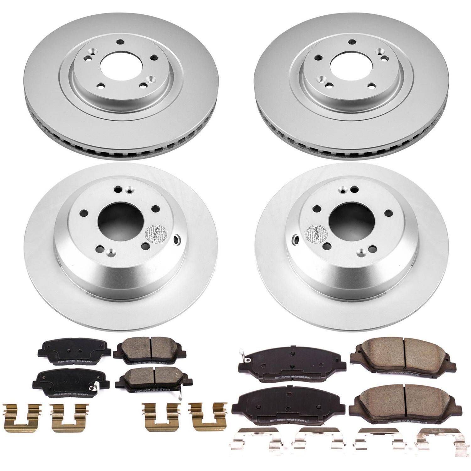 Power Stop 2019 Hyundai Santa Fe XL Front & Rear Z17 Evolution Geomet Coated Brake Kit (1x psbCRK7513, 1x psbCRK8283) thumbnail 4