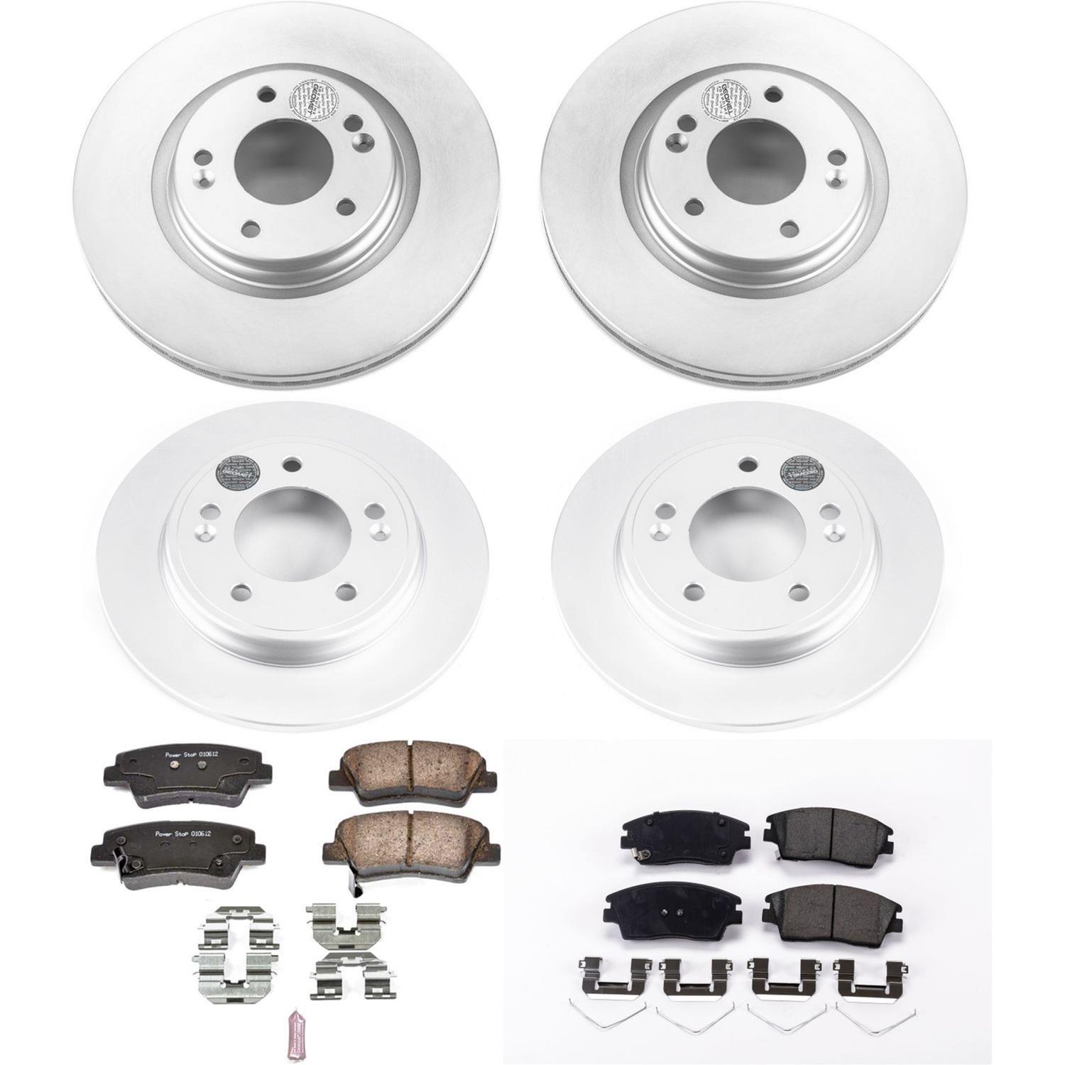 Power Stop 17-19 Hyundai Elantra Front & Rear Z17 Evolution Geomet Coated Brake Kit (1x psbCRK7904, 1x psbCRK7355) thumbnail 6