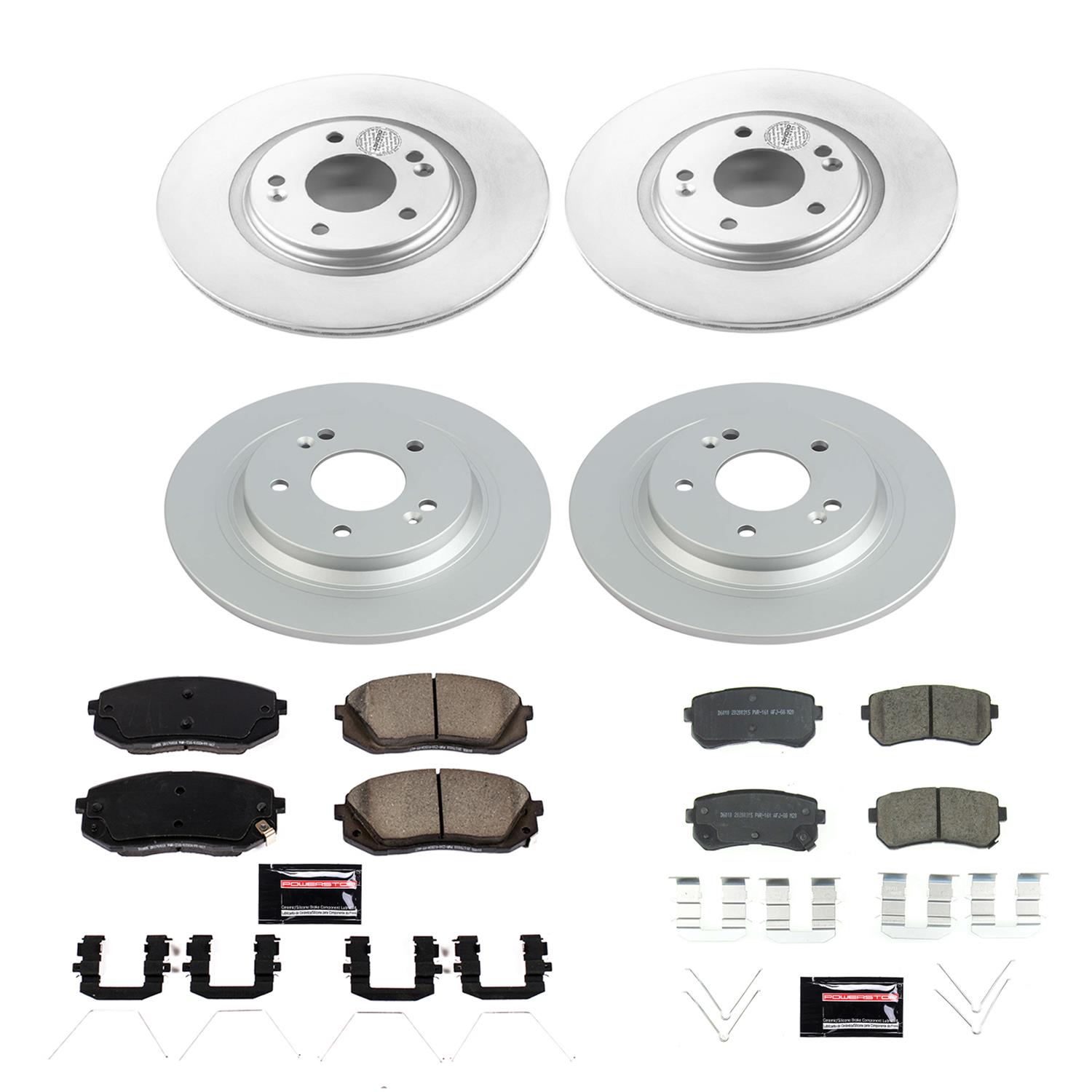 Power Stop 18-20 Hyundai Kona Front & Rear Z17 Evolution Geomet Coated Brake Kit (1x psbCRK8011, 1x psbCRK8306) thumbnail 6