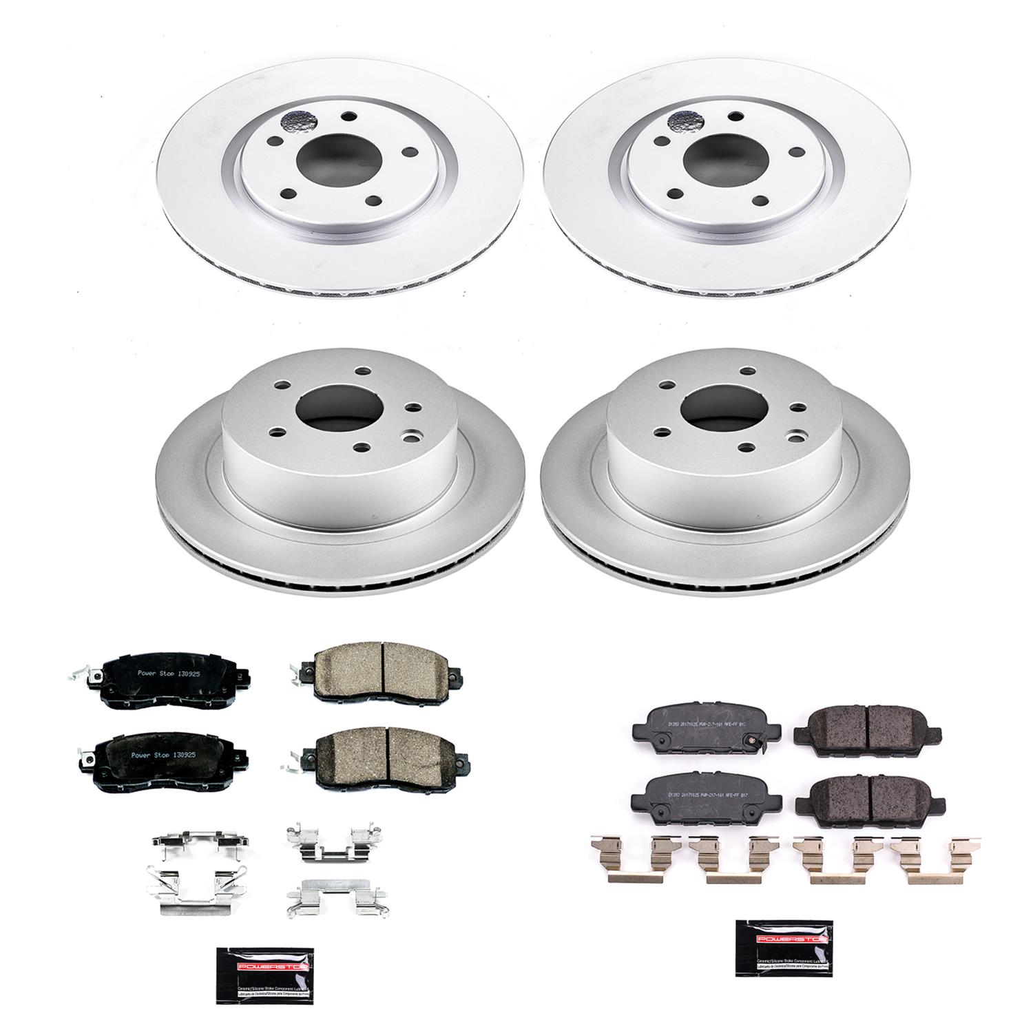 Power Stop 14-17 Nissan Leaf Front & Rear Z17 Evolution Geomet Coated Brake Kit (1x psbCRK7215, 1x psbCRK6761) thumbnail 3