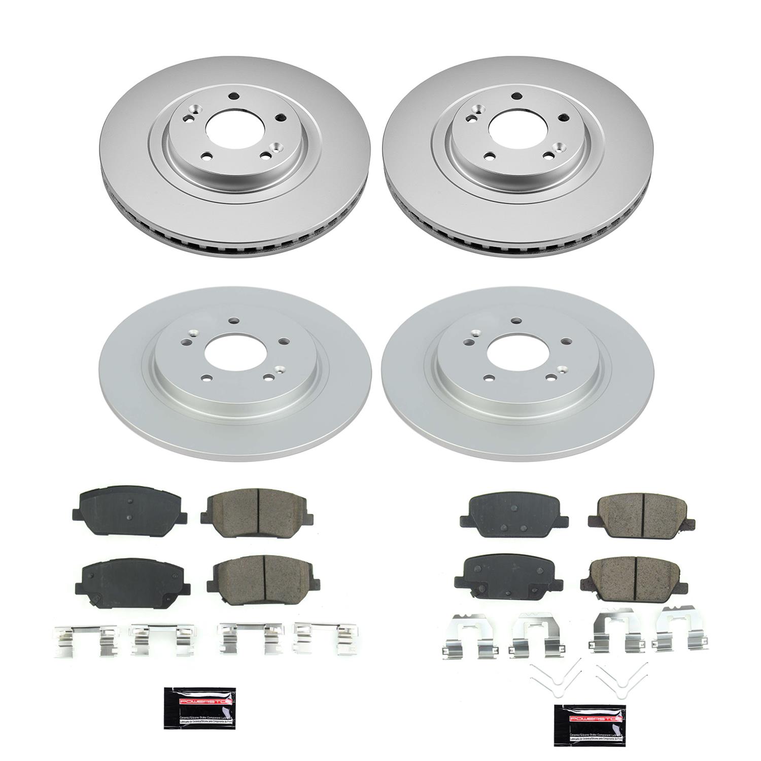 Power Stop 2019 Hyundai Santa Fe Front & Rear Z17 Evolution Geomet Coated Brake Kit (1x psbCRK8309, 1x psbCRK8310) thumbnail 7