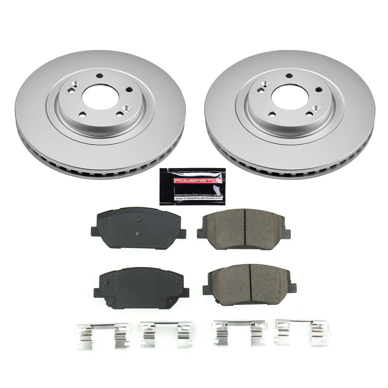Power Stop 2019 Hyundai Santa Fe Front & Rear Z17 Evolution Geomet Coated Brake Kit (1x psbCRK8309, 1x psbCRK8310) thumbnail 6