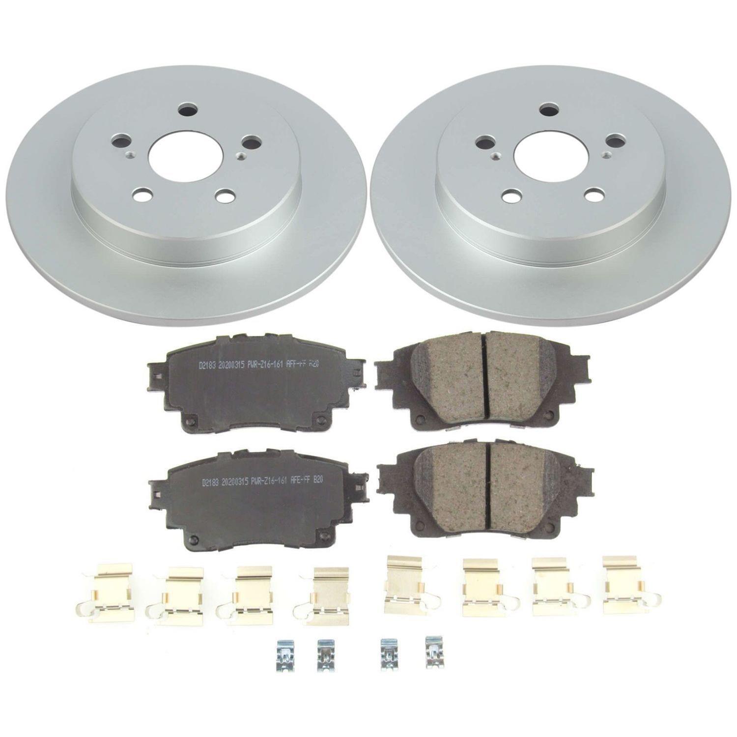 Power Stop 2019 Toyota Corolla Front & Rear Z17 Evolution Geomet Coated Brake Kit (1x psbCRK8328, 1x psbCRK8336) thumbnail 7