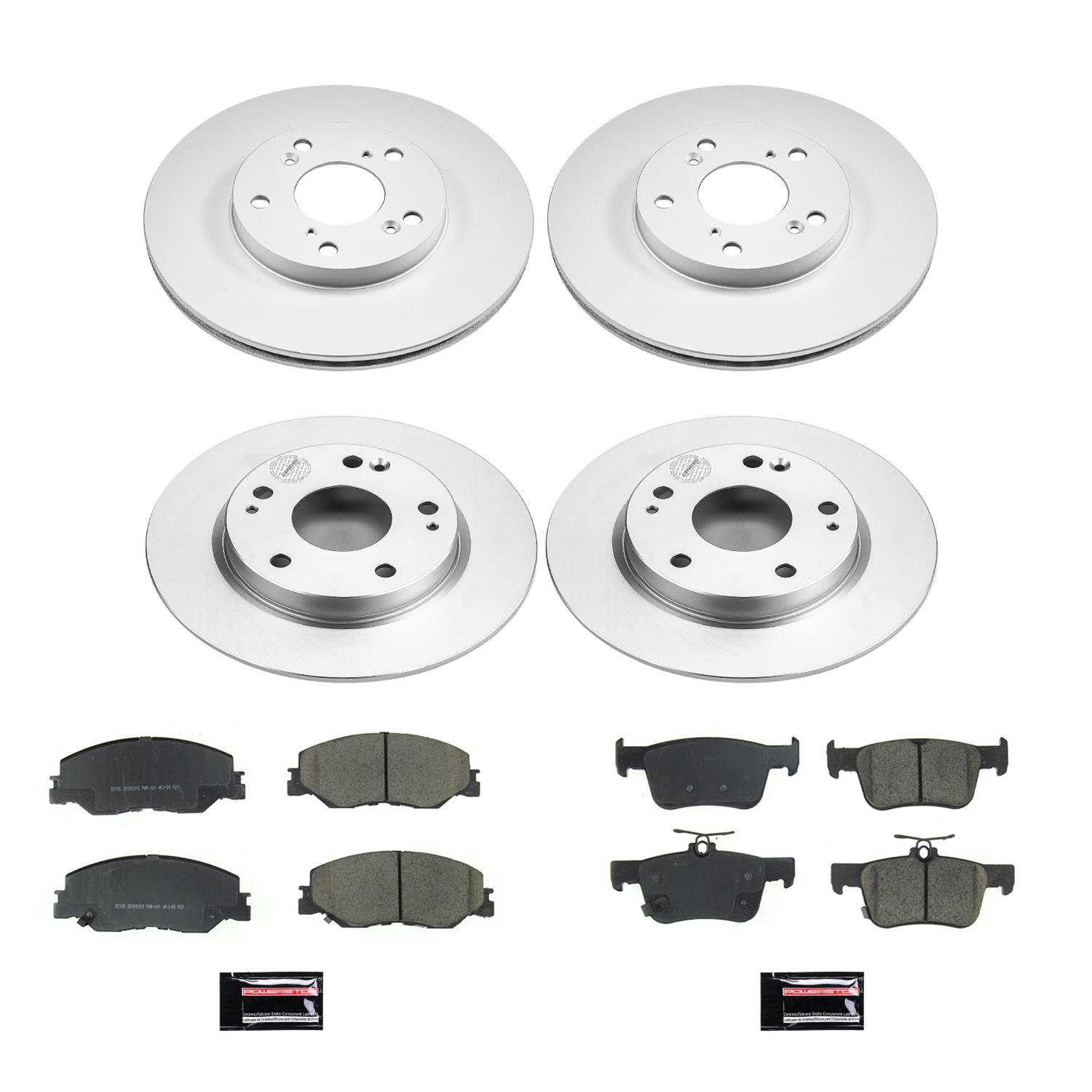 Power Stop 2019 Honda Insight Front & Rear Z17 Evolution Geomet Coated Brake Kit (1x psbCRK8330, 1x psbCRK8318) thumbnail 7