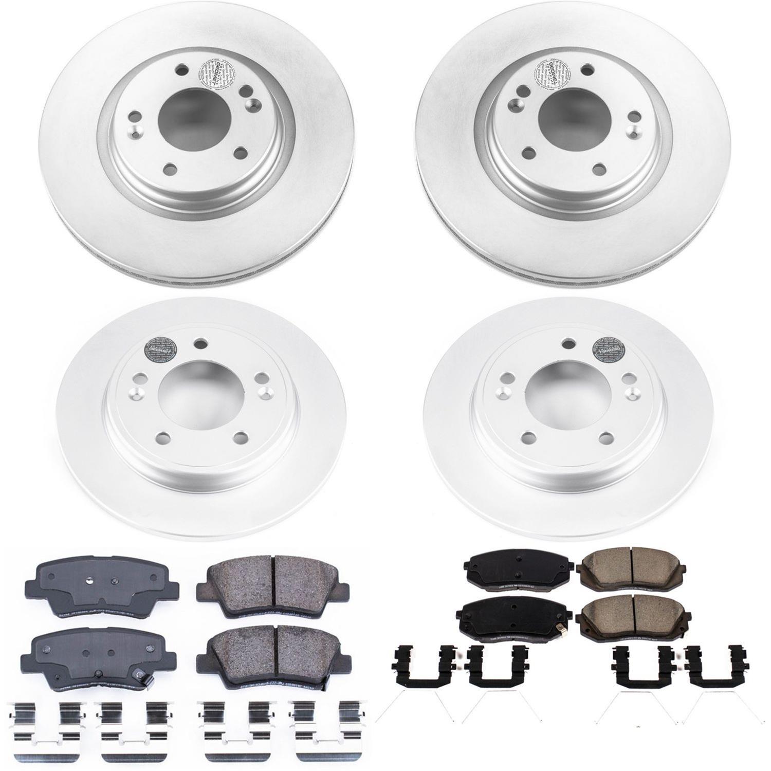 Power Stop 2019 Hyundai Veloster Front & Rear Z17 Evolution Geomet Coated Brake Kit (1x psbCRK8331, 1x psbCRK8011) thumbnail 4