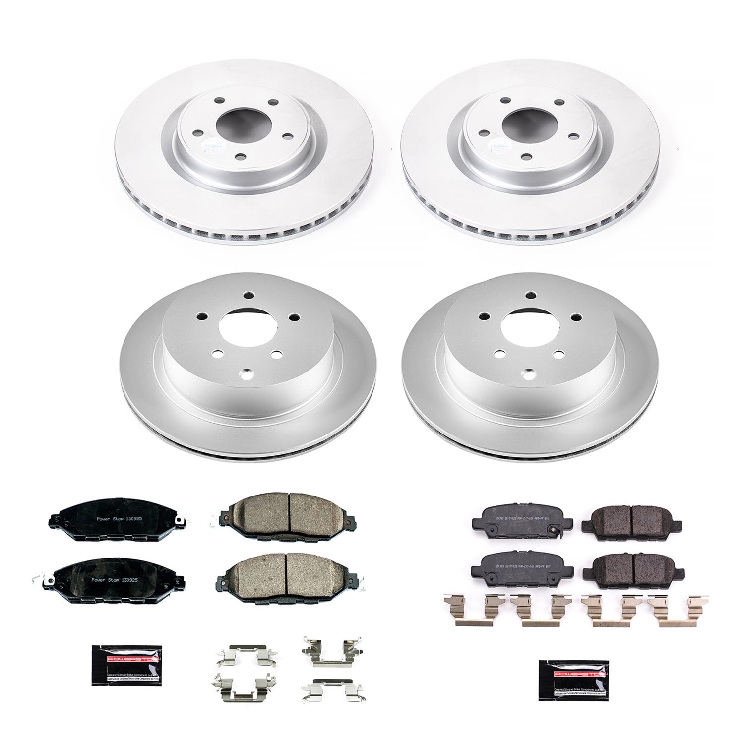 Power Stop 2019 Infiniti QX60 Front & Rear Z17 Evolution Geomet Coated Brake Kit (1x psbCRK8021, 1x psbCRK6496) thumbnail 6