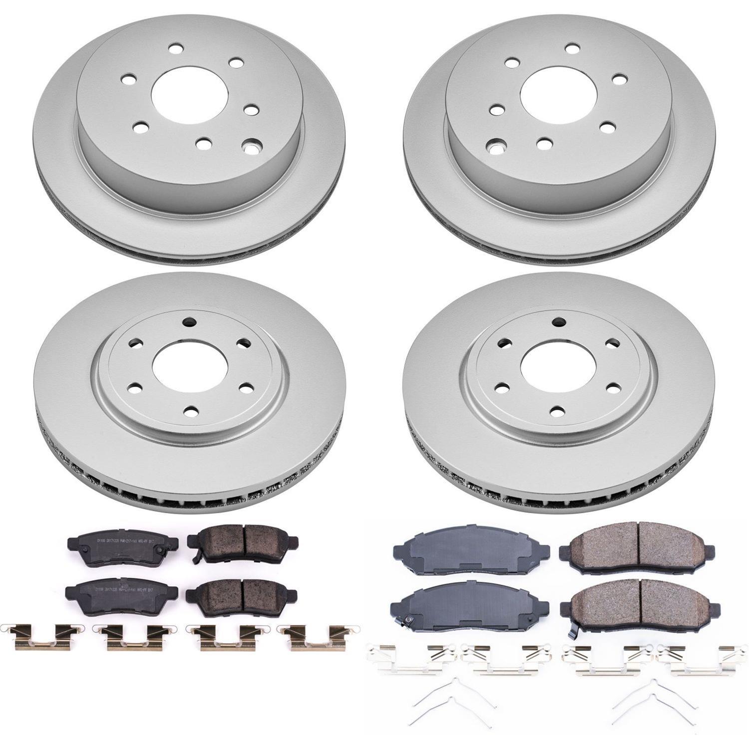 Power Stop 2019 Nissan Frontier Front & Rear Z17 Evolution Geomet Coated Brake Kit (1x psbCRK8324, 1x psbCRK4621) thumbnail 4