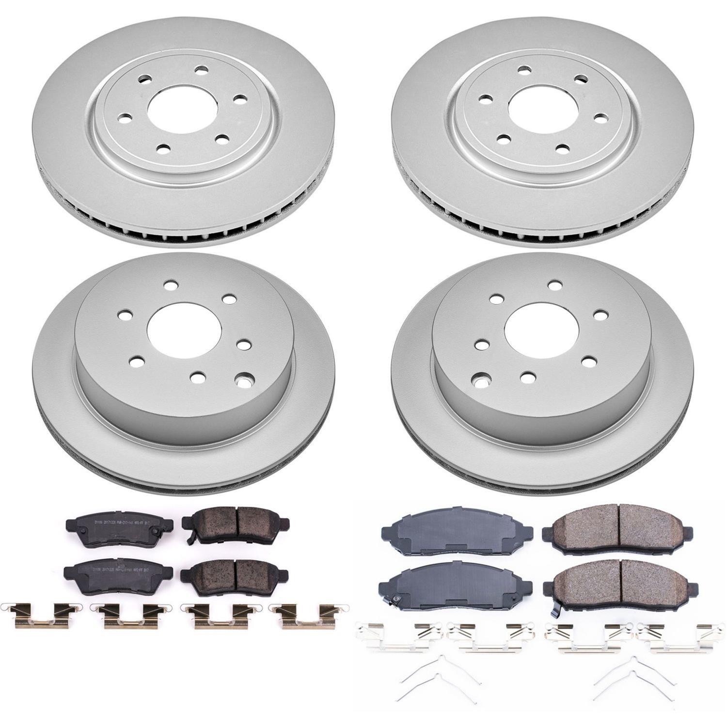 Power Stop 2019 Nissan Frontier Front & Rear Z17 Evolution Geomet Coated Brake Kit (1x psbCRK8325, 1x psbCRK4621) thumbnail 4