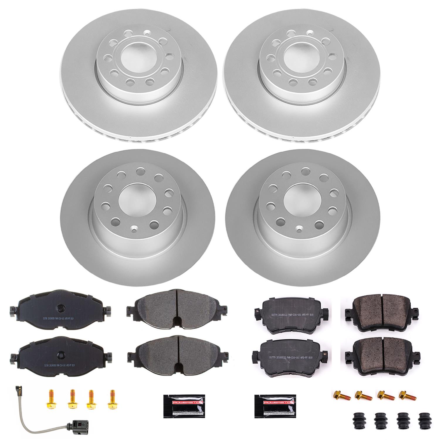 Power Stop 2019 Volkswagen Golf Front & Rear Z23 Evolution Sport Coated Brake Kit (1x psbCRK7053, 1x psbCRK7080) thumbnail 5