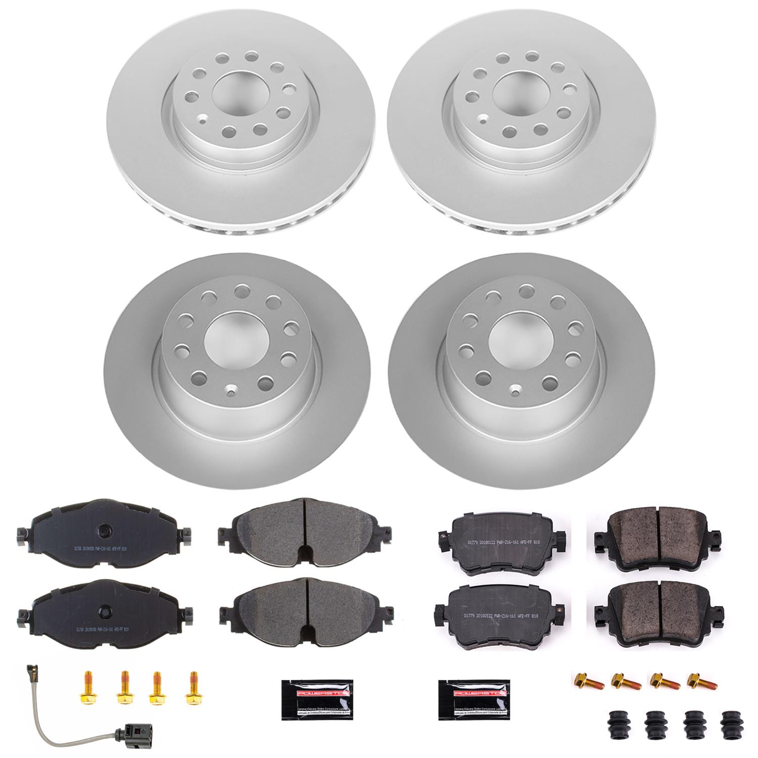 Power Stop 2019 Volkswagen Golf Alltrack Front & Rear Z23 Evolution Sport Coated Brake Kit (1x psbCRK7082, 1x psbCRK7053) thumbnail 5