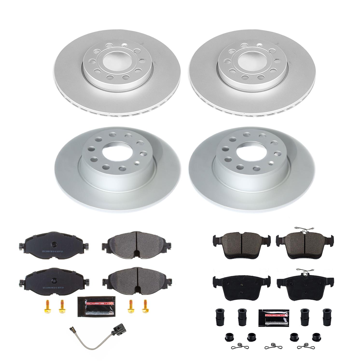 Power Stop 2019 Volkswagen Jetta Front & Rear Z17 Evolution Geomet Coated Brake Kit (1x psbCRK7080, 1x psbCRK8337) thumbnail 6