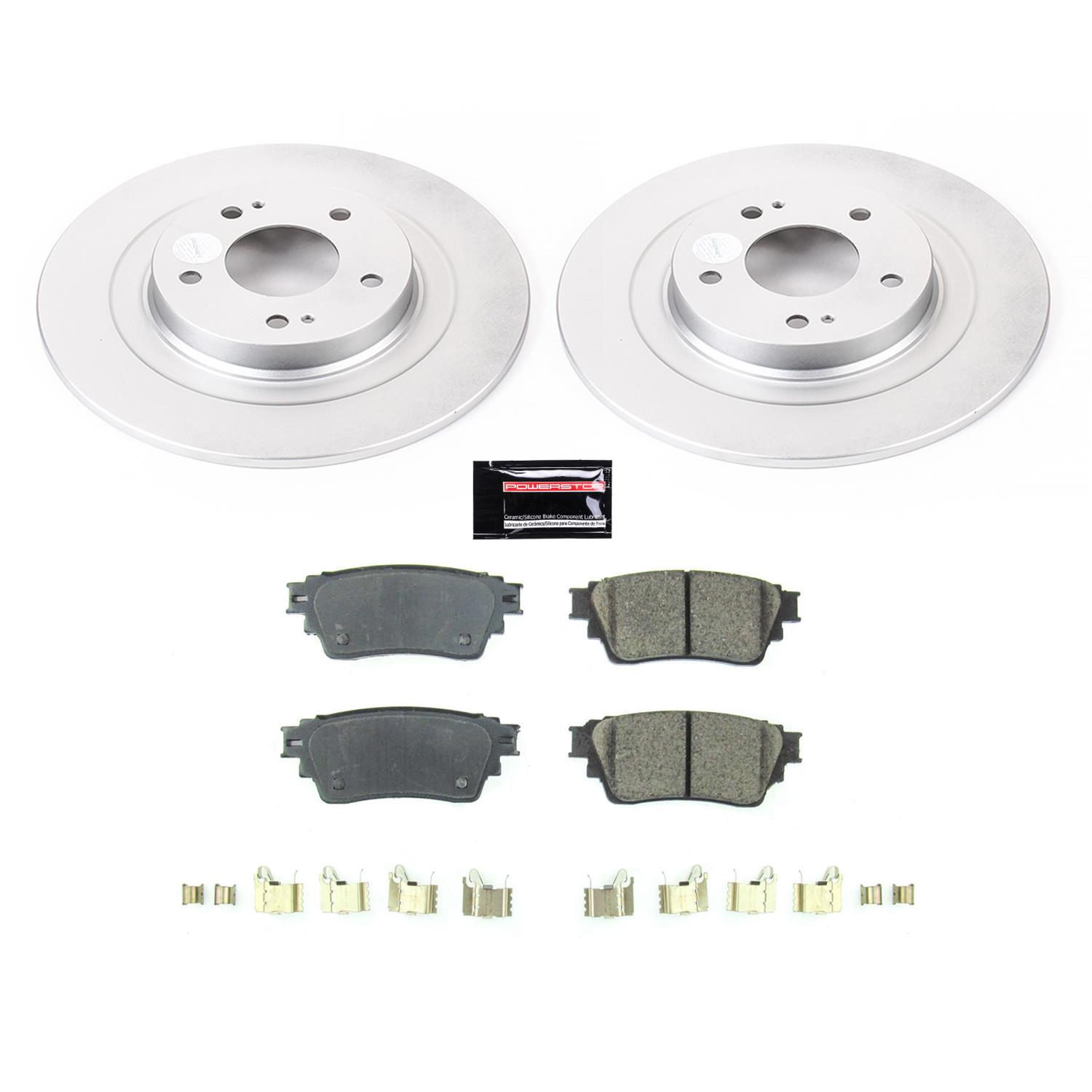Power Stop 2018 Mitsubishi Eclipse Cross Front & Rear Z17 Evolution Geomet Coated Brake Kit (1x psbCRK8381, 1x psbCRK8424) thumbnail 8