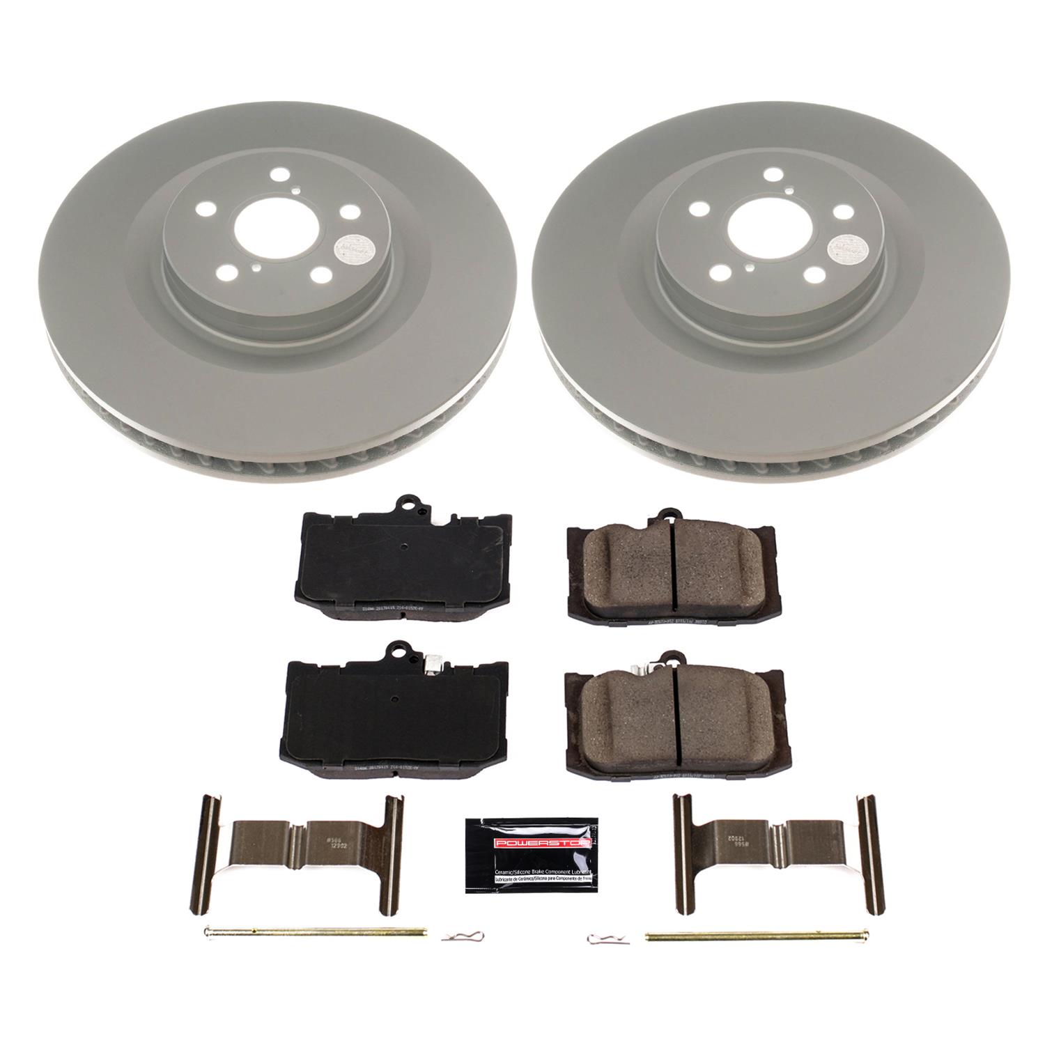 Power Stop 13-19 Lexus GS350 Front & Rear Z17 Evolution Geomet Coated Brake Kit (1x psbCRK6514, 1x psbCRK8418) thumbnail 5