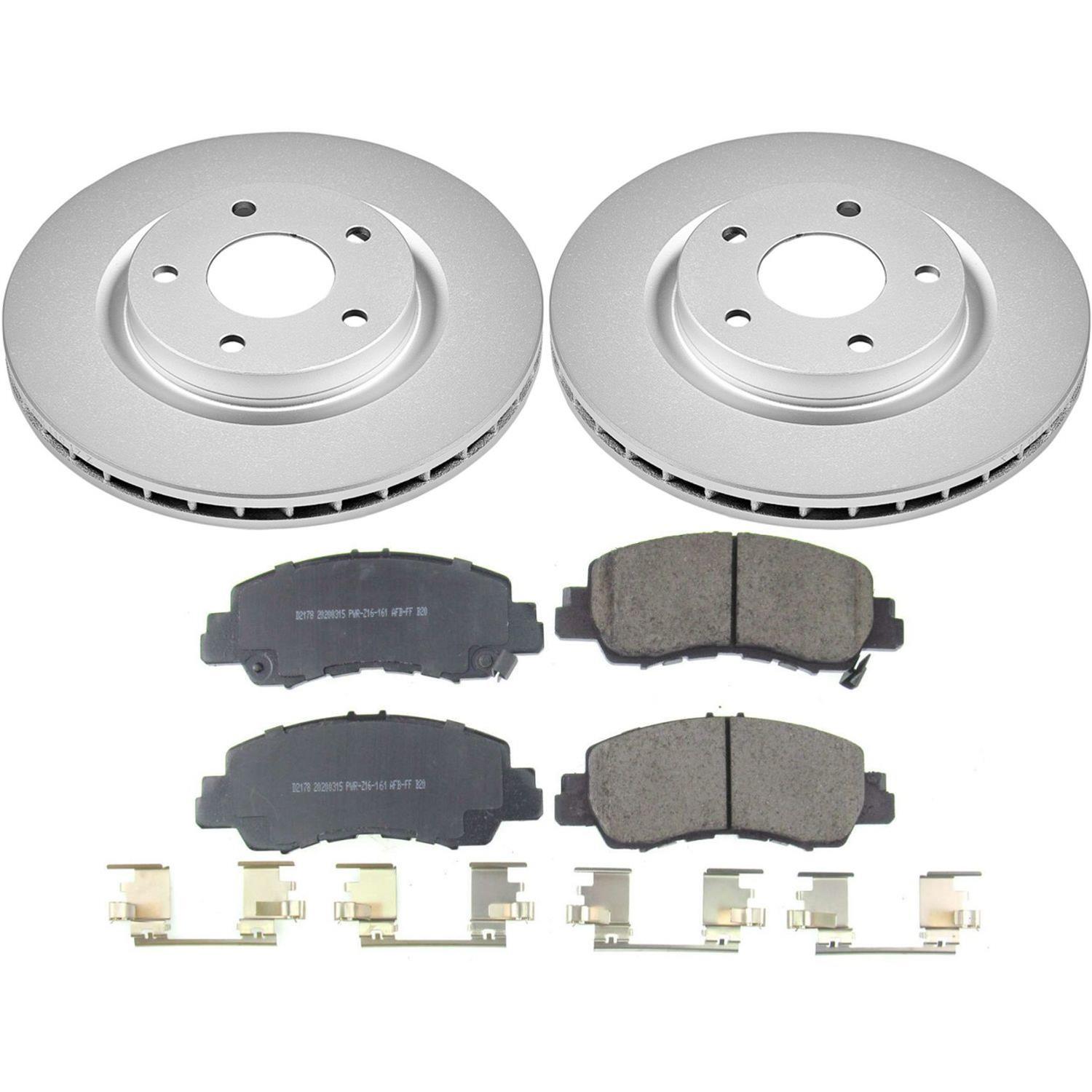 Power Stop 2018 Mitsubishi Eclipse Cross Front & Rear Z17 Evolution Geomet Coated Brake Kit (1x psbCRK8381, 1x psbCRK8424) thumbnail 4