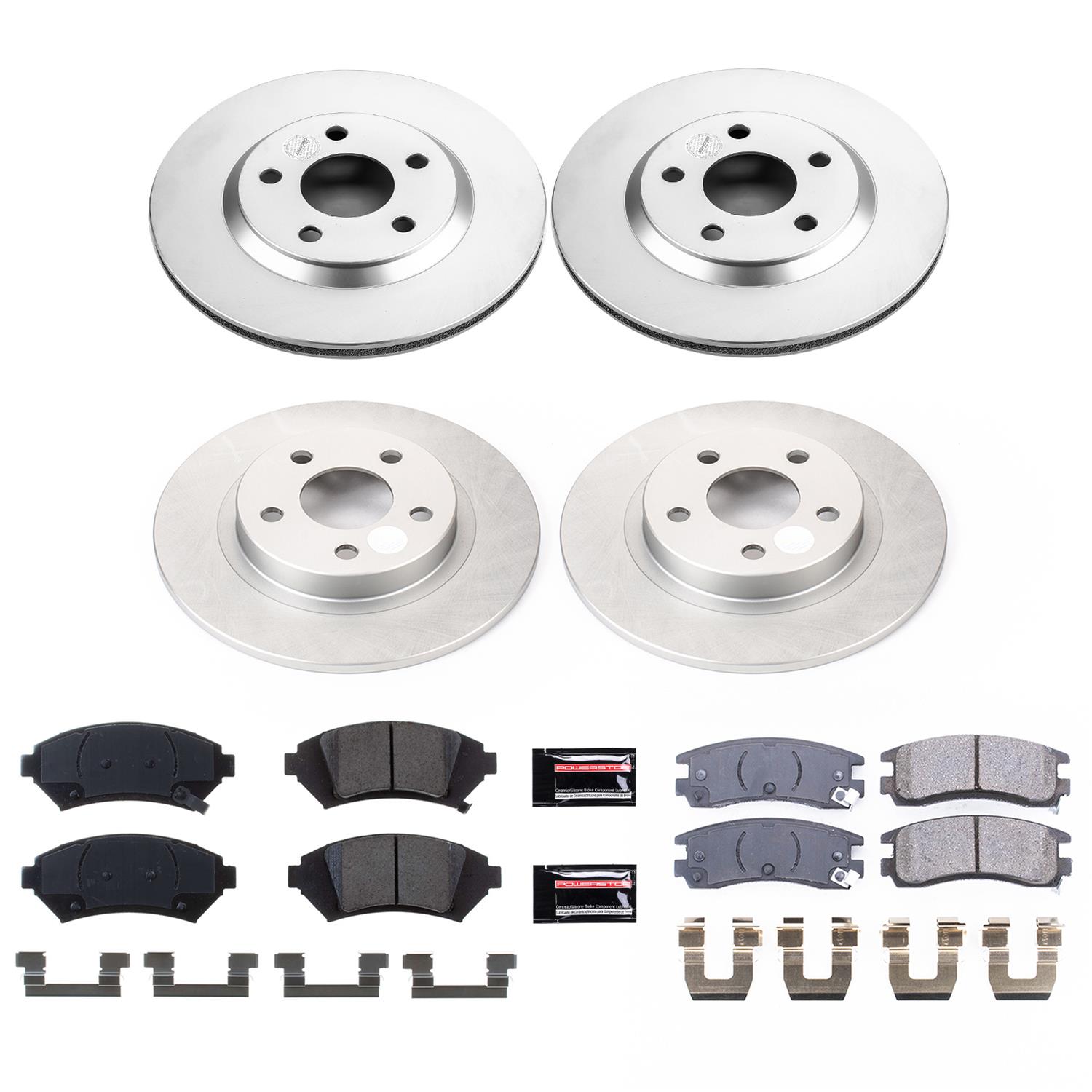 Power Stop 2005 Cadillac DeVille Front & Rear Z17 Evolution Geomet Coated Brake Kit (1x psbCRK5137, 1x psbCRK1566) thumbnail 2