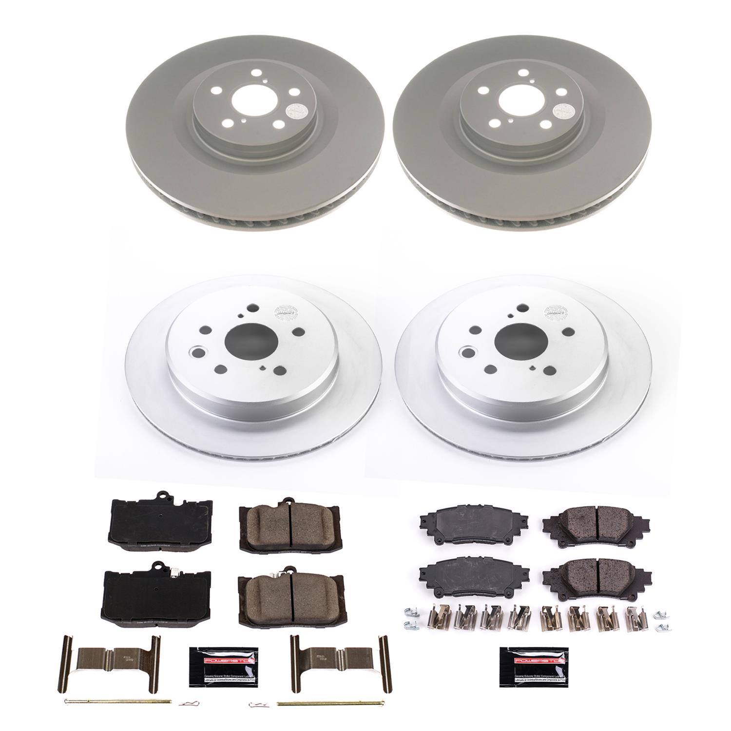 Power Stop 13-19 Lexus GS350 Front & Rear Z17 Evolution Geomet Coated Brake Kit (1x psbCRK6514, 1x psbCRK8418) thumbnail 4