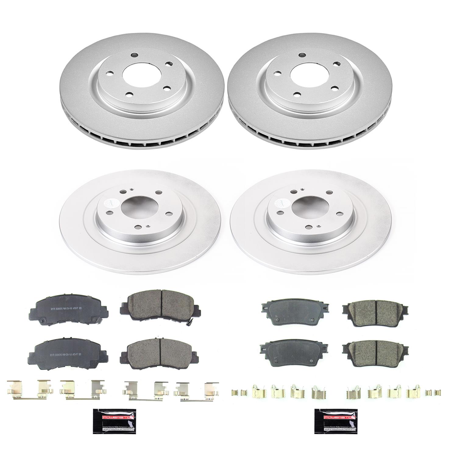 Power Stop 2018 Mitsubishi Eclipse Cross Front & Rear Z17 Evolution Geomet Coated Brake Kit (1x psbCRK8381, 1x psbCRK8424) thumbnail 6