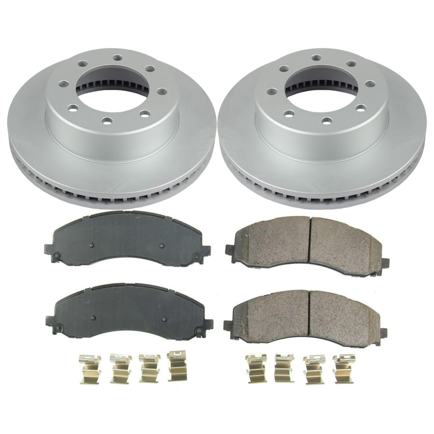 Power Stop 19-22 Ram 3500 Front Z17 Coated Brake Kit (2x psbAR8373EVC, 1x psb17-2223) thumbnail 5