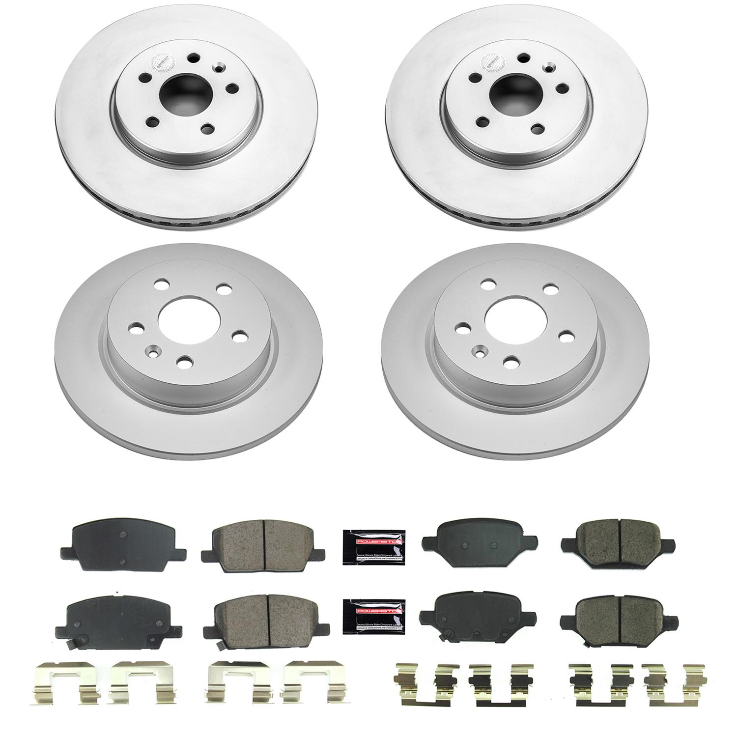 Power Stop 18-20 Buick Encore Front & Rear Z17 Evolution Geomet Coated Brake Kit (1x psbCRK8316, 1x psbCRK8488) thumbnail 4