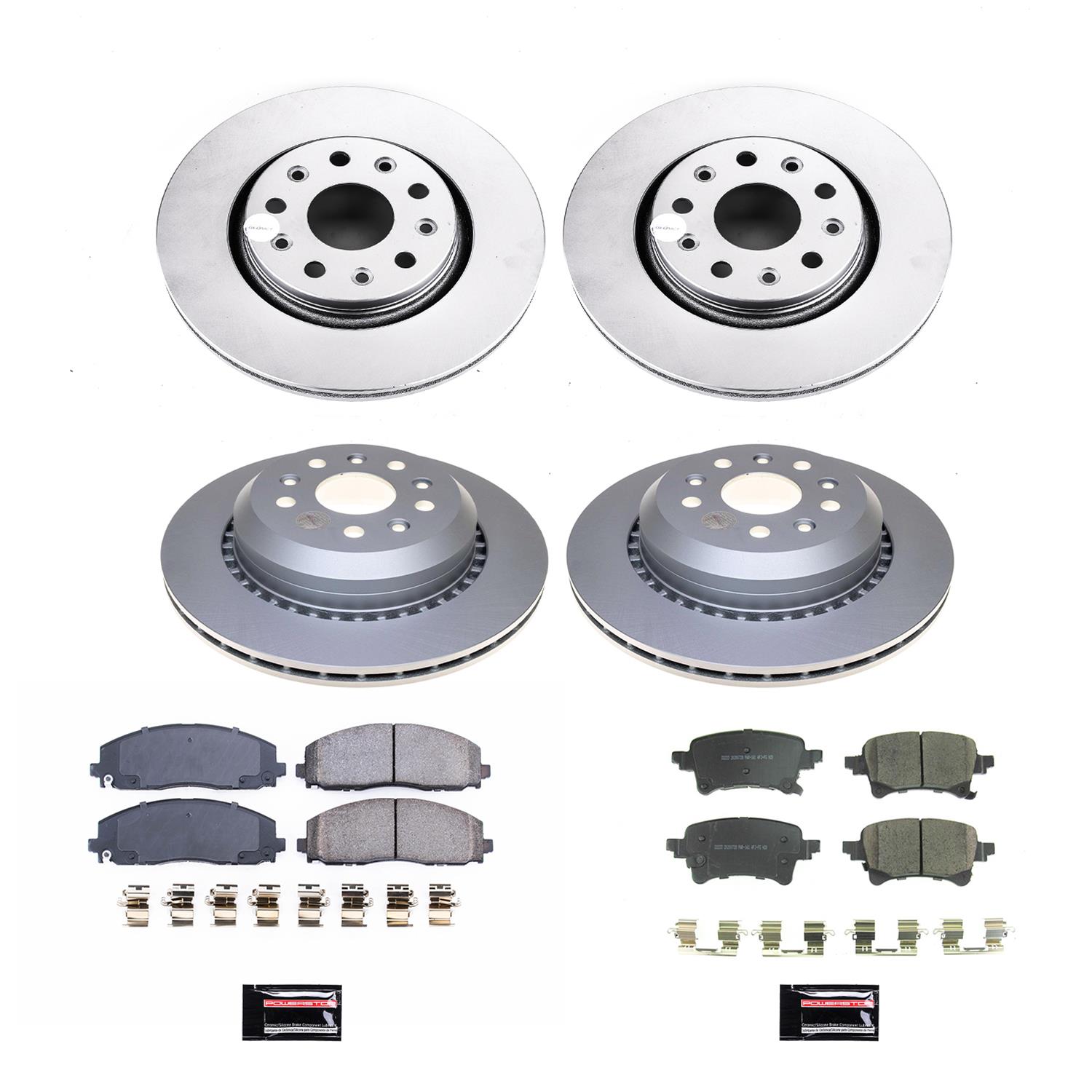 Power Stop 2021 Jeep Wrangler Front & Rear Z17 Coated Brake Kit (1x psbCRK7940, 1x psbCRK8490) thumbnail 4