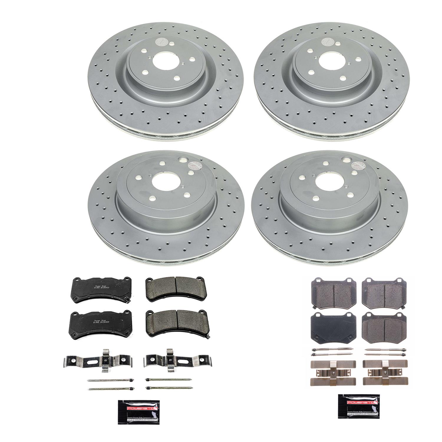 2020 SUBARU WRX STI Power Stop CRK8522 Power Stop Z17 Evolution Plus GEOMET Coated Brake Kits