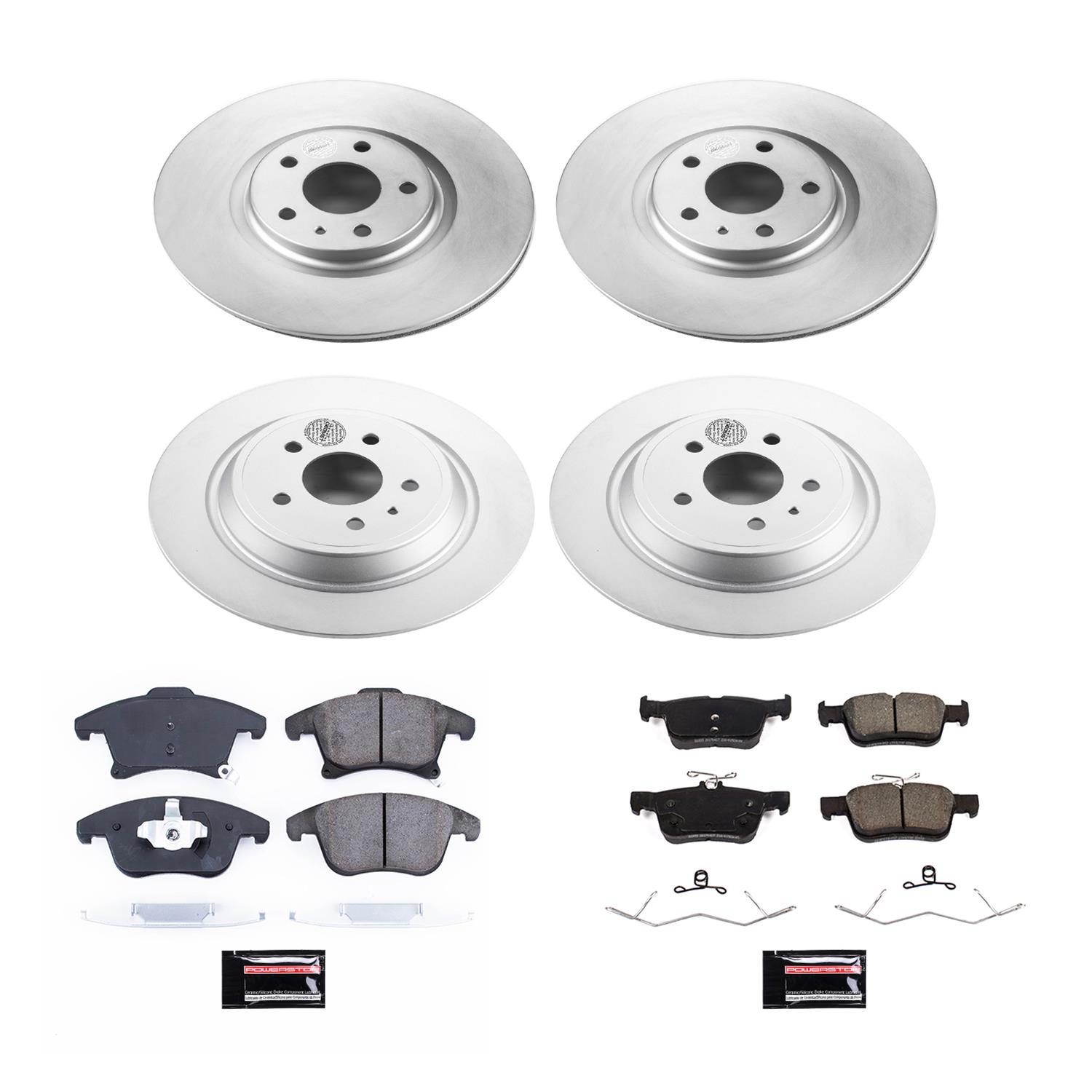 Power Stop 2020 Ford Fusion Front & Rear Z17 Evolution Geomet Coated Brake Kit (1x psbCRK7723, 1x psbCRK6816) thumbnail 4