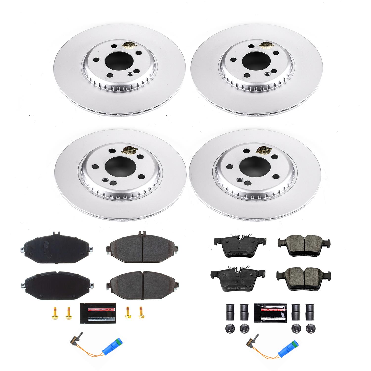Power Stop 19-20 Mercedes-Benz C300 Front & Rear Z23 Evolution Sport Coated Brake Kit (1x psbCRK8047, 1x psbCRK7963) thumbnail 6