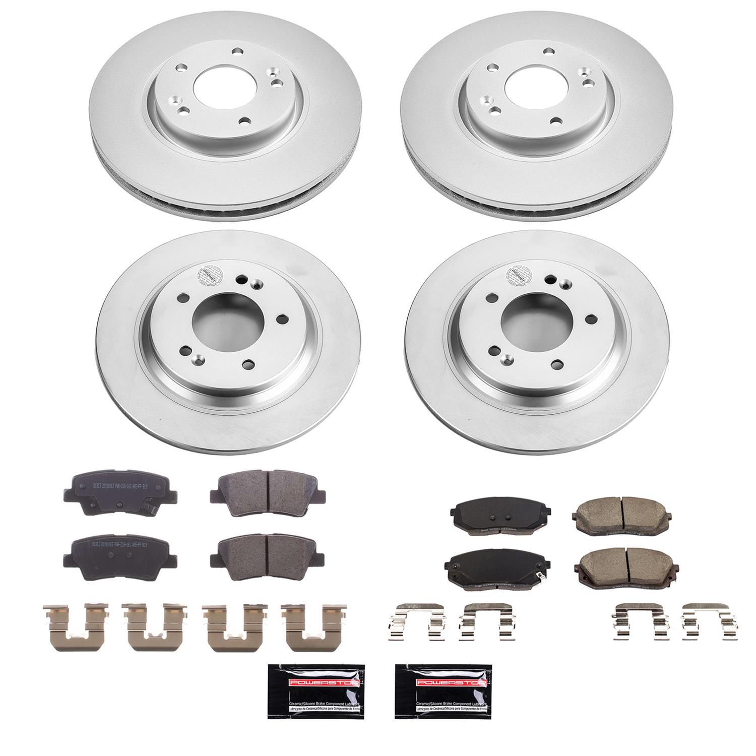 Power Stop 2017 Kia Optima Front & Rear Z17 Evolution Geomet Coated Brake Kit (1x psbCRK7524, 1x psbCRK8621) thumbnail 4