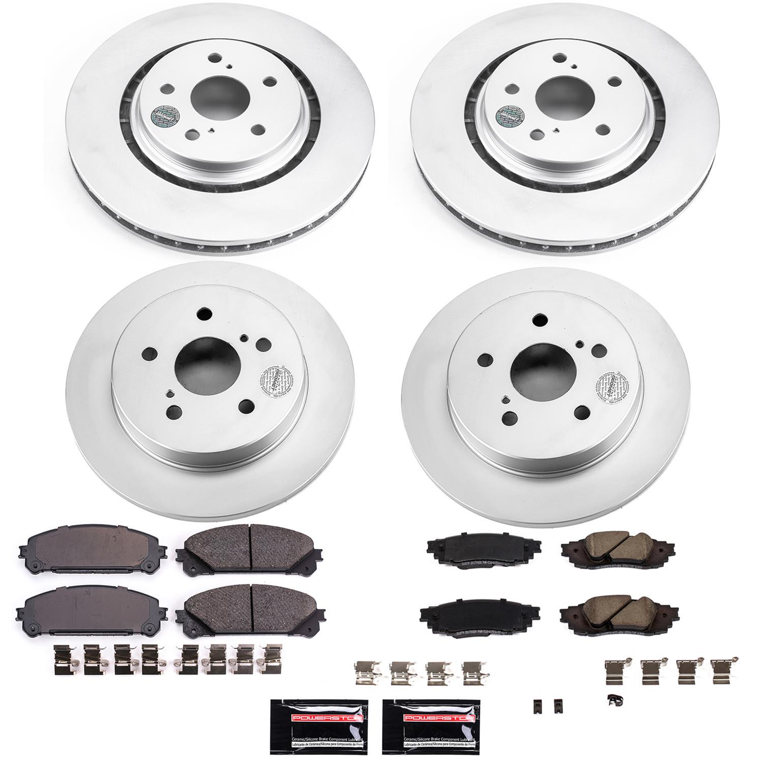 Power Stop 20-21 Toyota Avalon Front & Rear Z17 Evolution Geomet Coated Brake Kit (1x psbCRK7688, 1x psbCRK8333) thumbnail 4