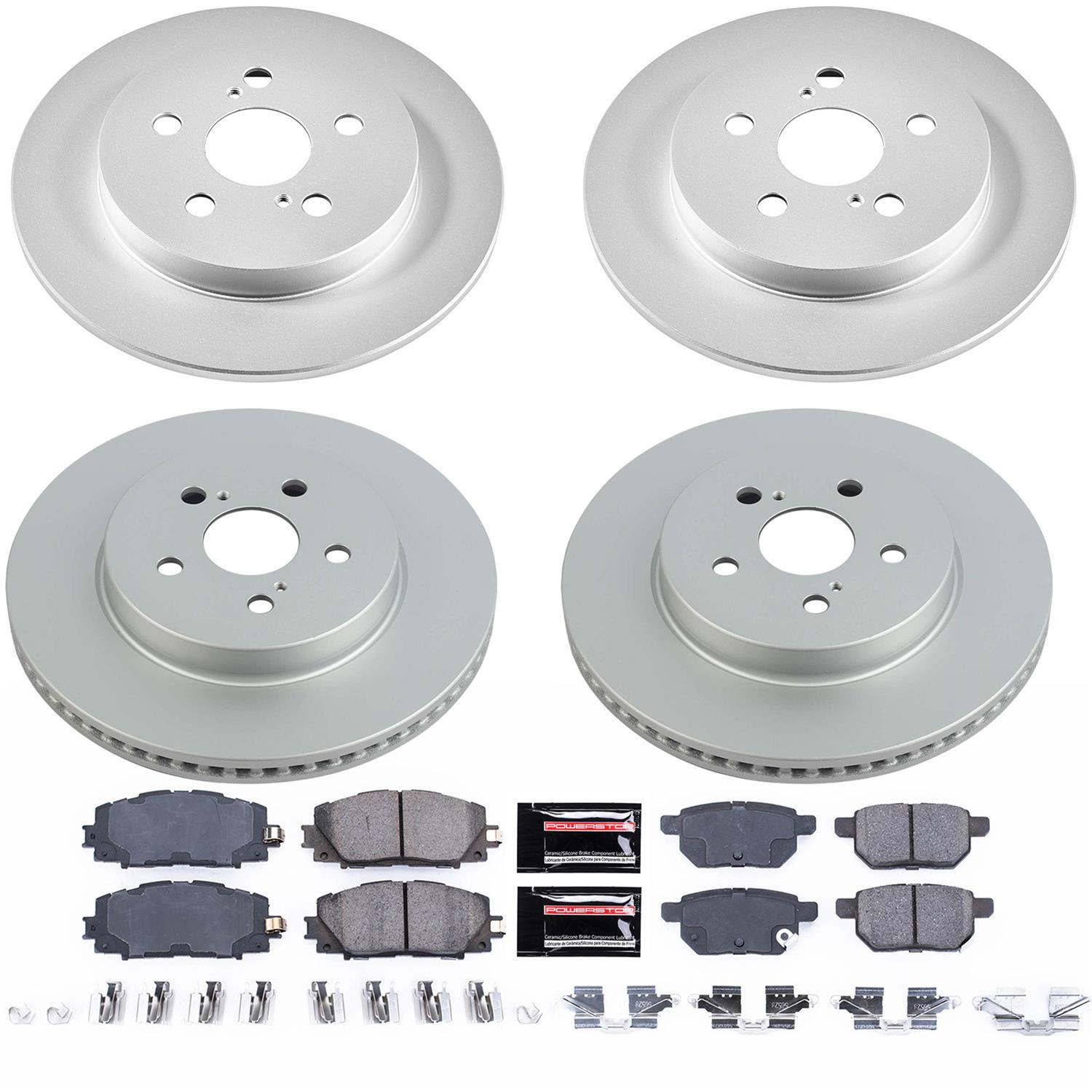 Power Stop 20-22 Toyota Prius Prime Front and Rear Z17 Coated Brake Kit thumbnail 4