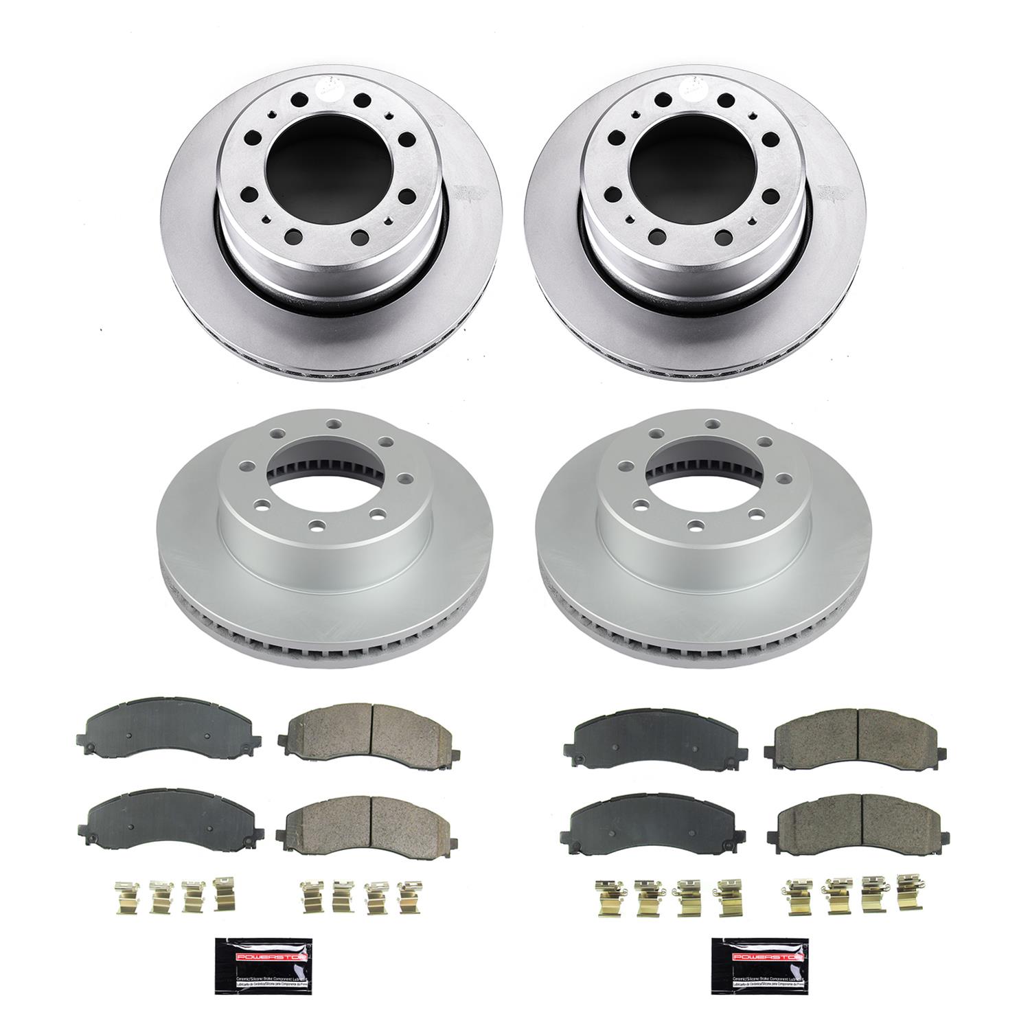 Power Stop 19-22 Ram 3500 Front & Rear Z17 Coated Brake Kit (2x psbAR83067EVC, 2x psbAR8373EVC, 1x psb17-2223, 1x psb17-2225) thumbnail 4
