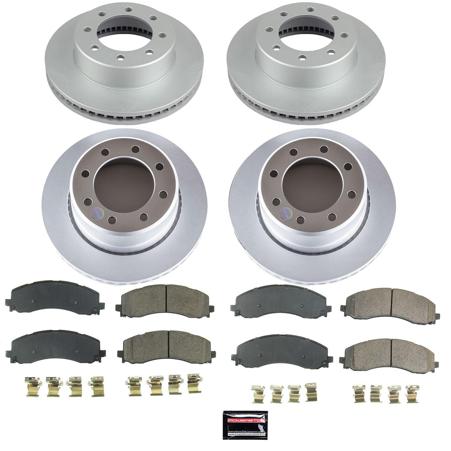 Power Stop 19-22 Ram 2500 Front & Rear Z17 Coated Brake Kit (2x psbAR8373EVC, 2x psbAR8374EVC, 1x psb17-2223, 1x psb17-2225) thumbnail 4