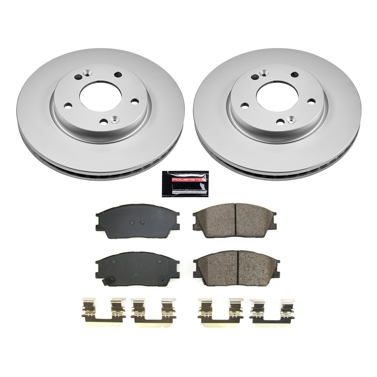 Power Stop 20-21 Kia Soul Front & Rear Z17 Coated Brake Kit (1x psbCRK6501, 1x psbCRK8663) thumbnail 9