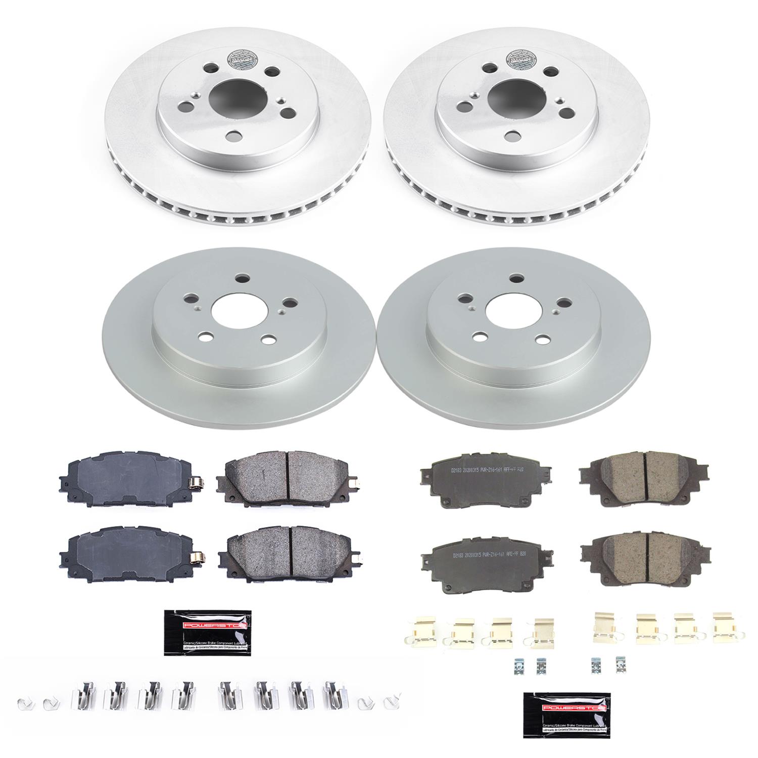 Power Stop 20-21 Toyota Corolla Front & Rear Z17 Evolution Geomet Coated Brake Kit (1x psbCRK7701, 1x psbCRK8336) thumbnail 5