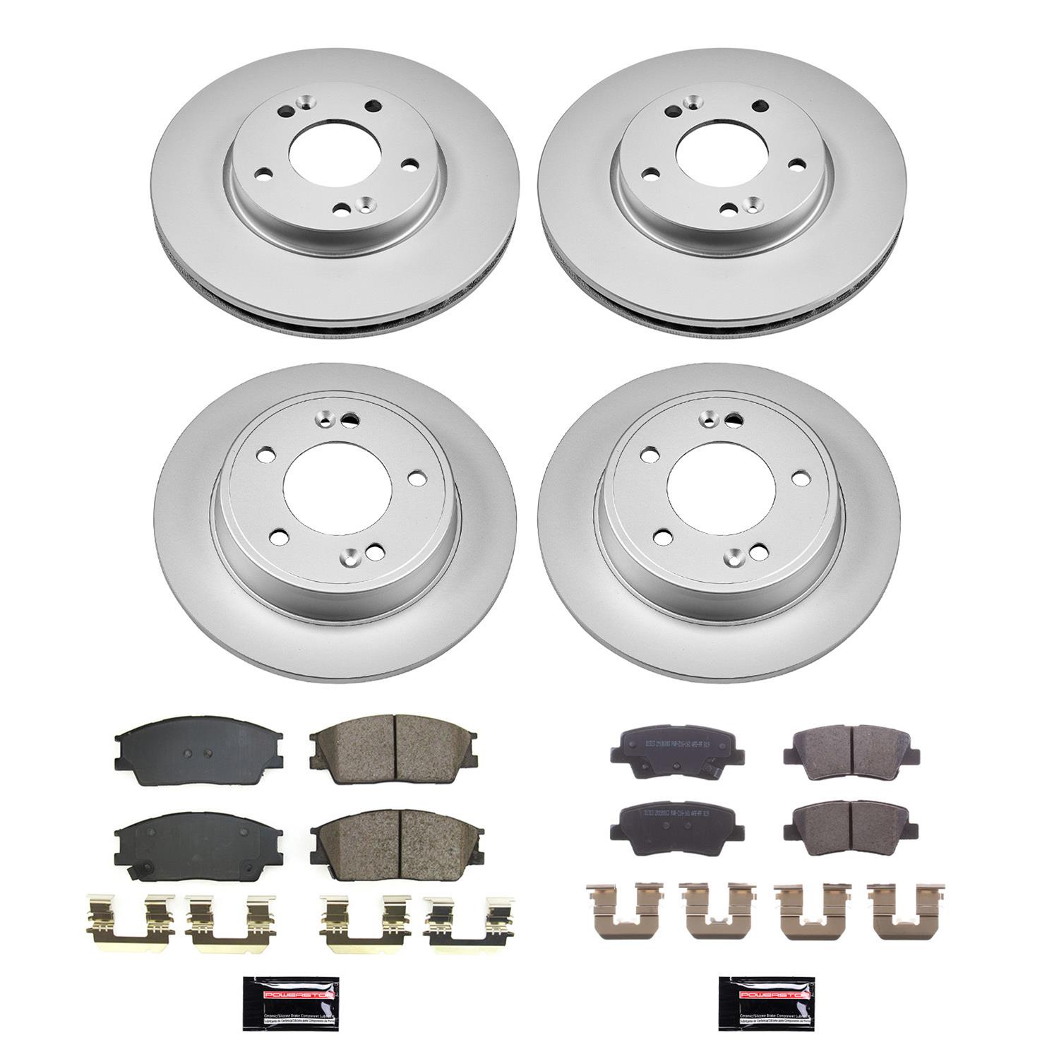 Power Stop 20-21 Kia Soul Front & Rear Z17 Coated Brake Kit (1x psbCRK6501, 1x psbCRK8663) thumbnail 5