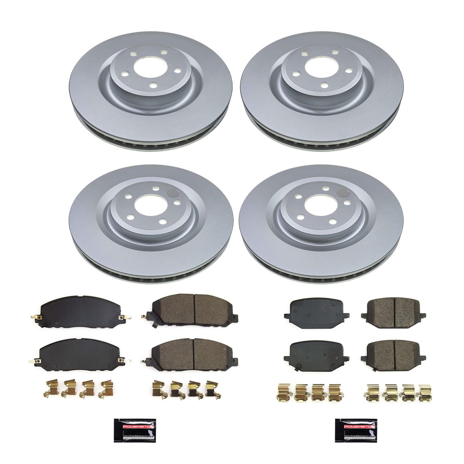 Power Stop 20-22 Lincoln Aviator Front & Rear Z17 Coated Brake Kit (1x psbCRK8672, 1x psbCRK8682) thumbnail 5