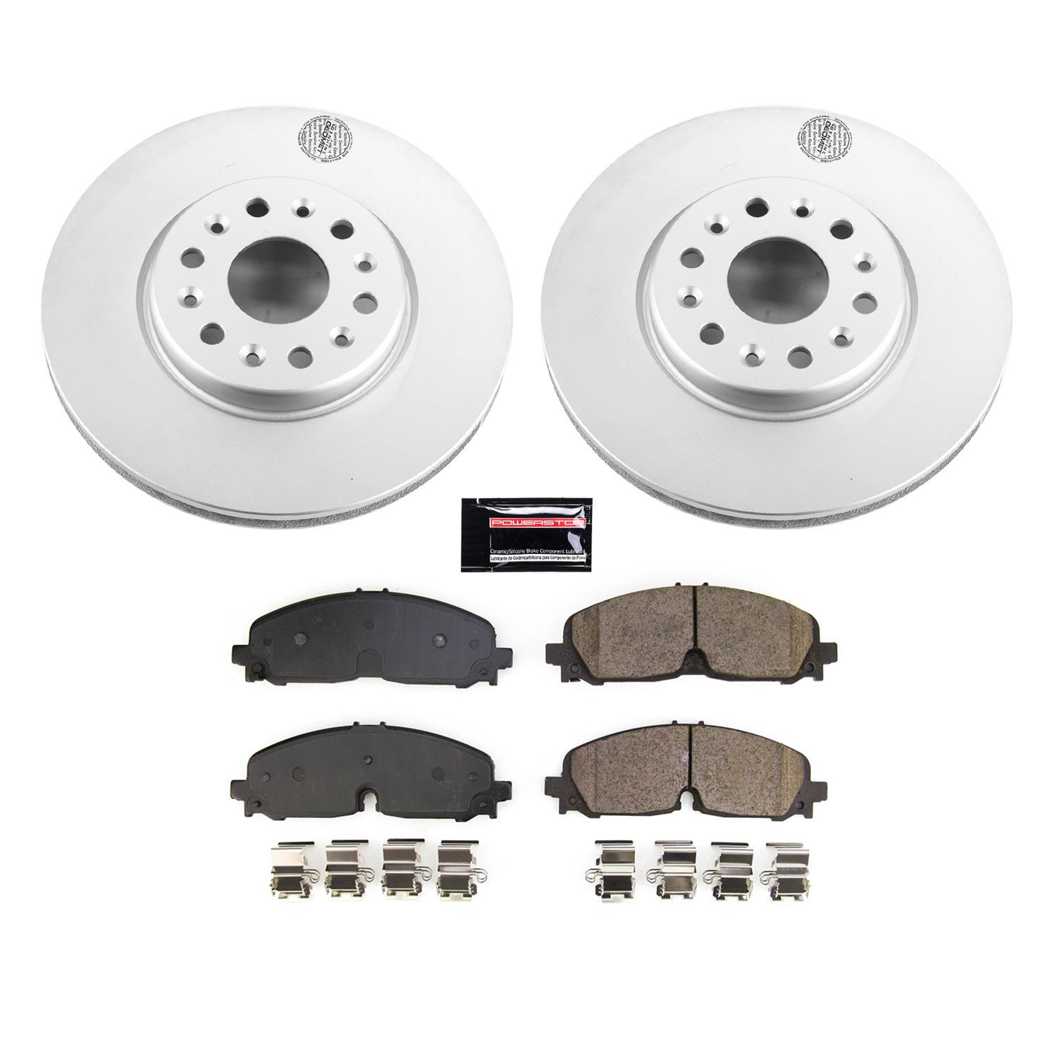 Power Stop 2021 GMC Acadia Front & Rear Z17 Coated Brake Kit (1x psbCRK8683, 1x psbCRK8739) thumbnail 7