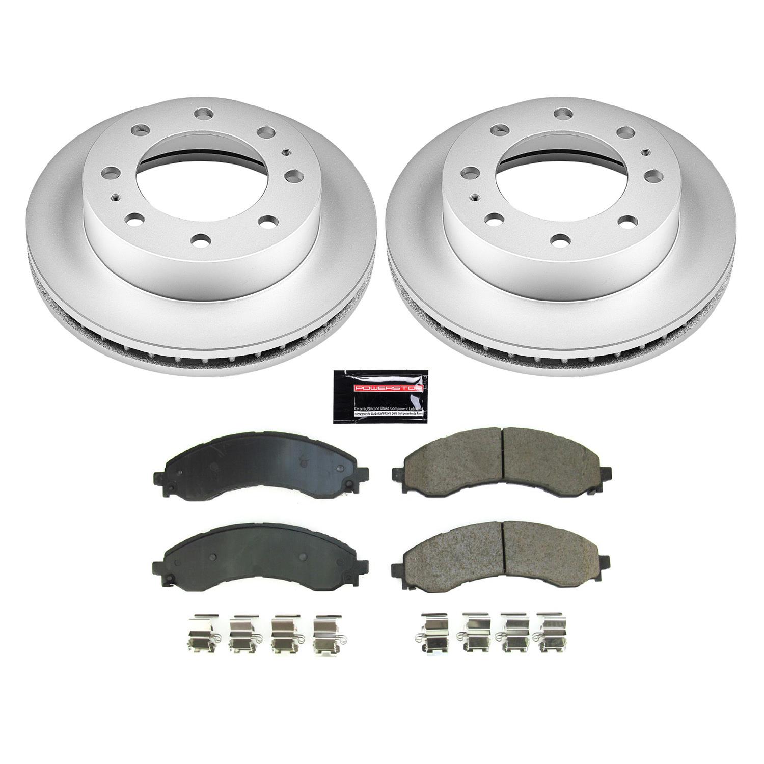 Power Stop 2021 GMC Savana 3500 Front & Rear Z17 Coated Brake Kit (1x psbCRK8767, 1x psbCRK8746) thumbnail 5