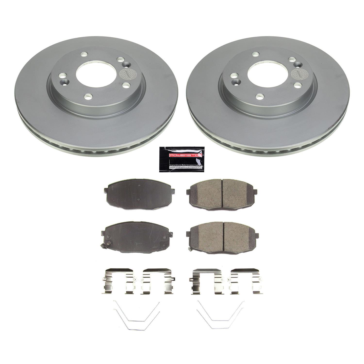 Power Stop 19-21 Kia Forte Front & Rear Z17 Coated Brake Kit (1x psbCRK6502, 1x psbCRK8749) thumbnail 5