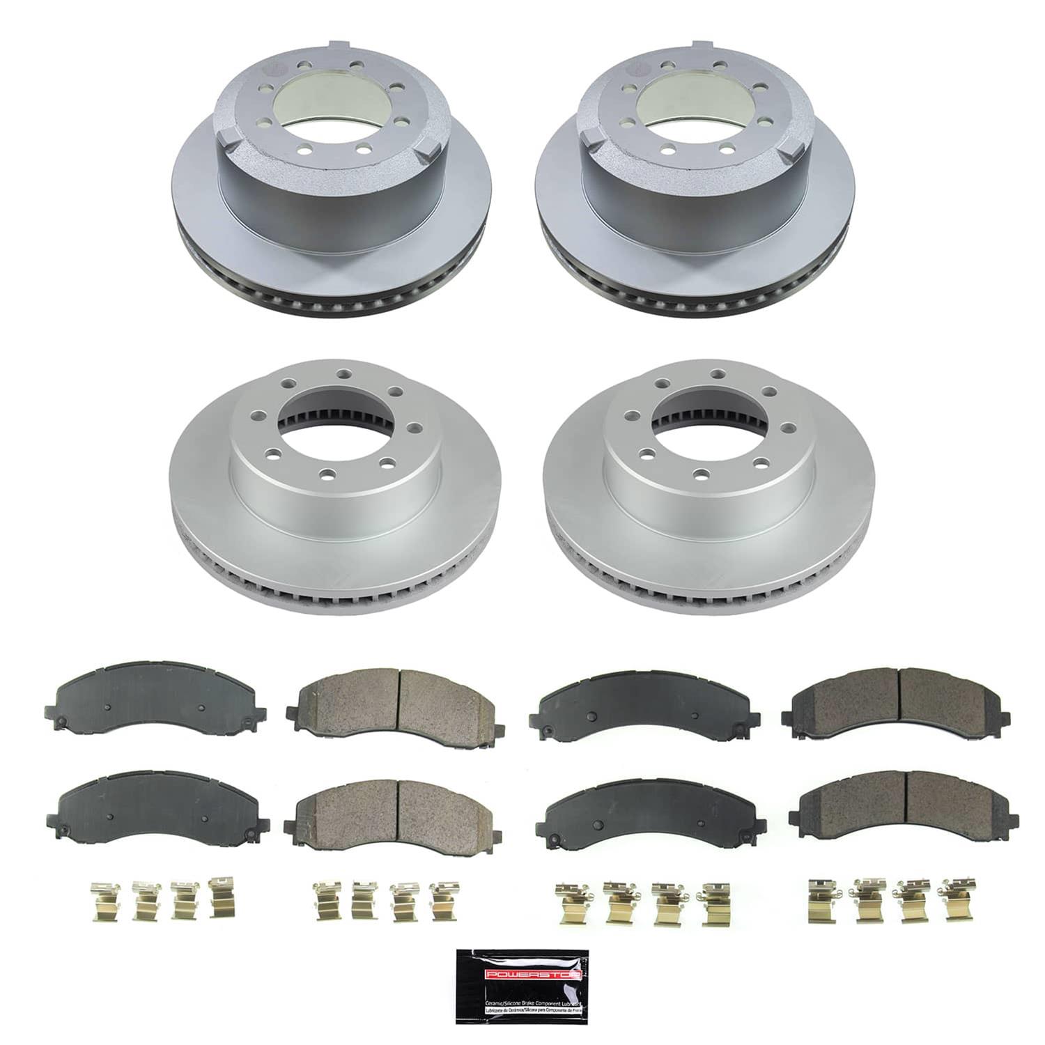 Power Stop 19-22 Ram 3500 Front and Rear Z17 Coated Brake Kit (2x psbAR8373EVC, 1x psb17-2223, 1x psb17-2224, 2x psbAR83100EVC) thumbnail 6