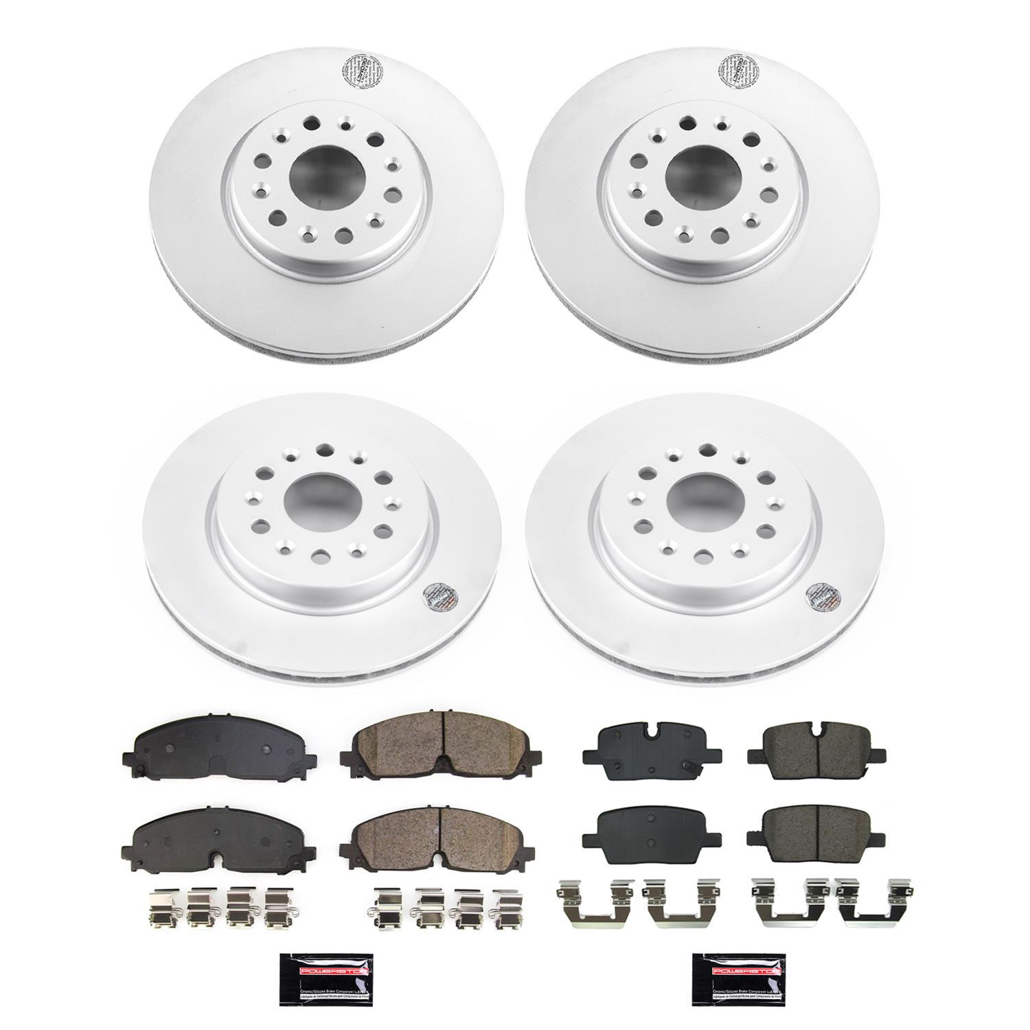 Power Stop 2021 GMC Acadia Front & Rear Z17 Coated Brake Kit (1x psbCRK8683, 1x psbCRK8739) thumbnail 6