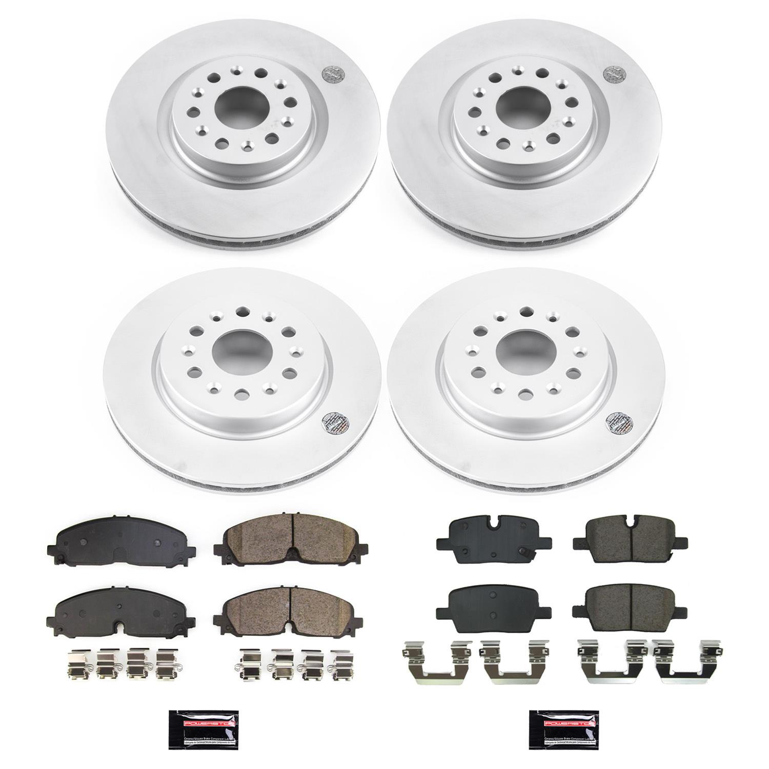 Power Stop 2021 Cadillac XT5 Front & Rear Z17 Coated Brake Kit (1x psbCRK8683, 1x psbCRK8743) thumbnail 6