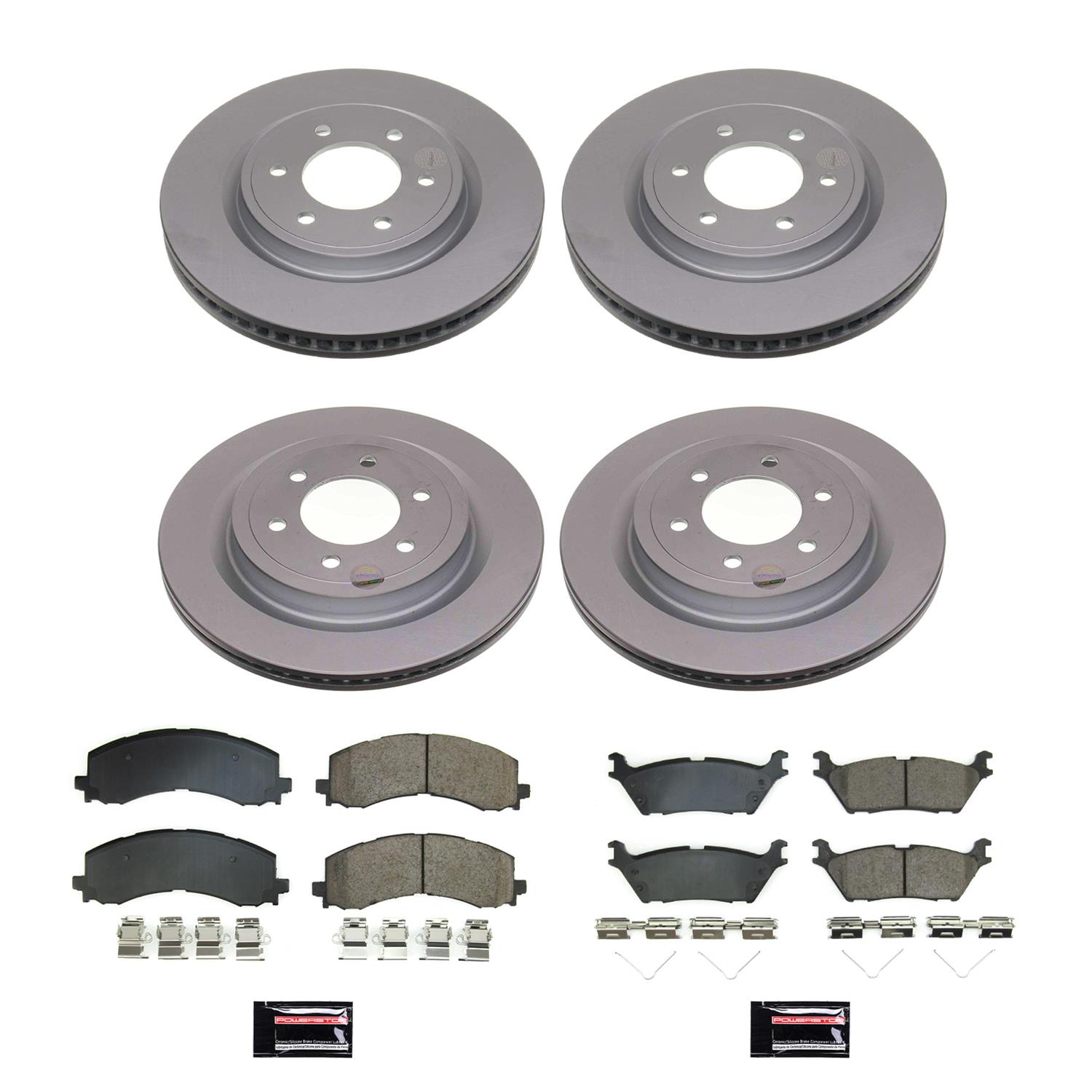 Power Stop 21-22 Ford F-150 Front and Rear Z17 Coated Brake Kit (1x psbCRK8744, 1x psbCRK8765) thumbnail 5