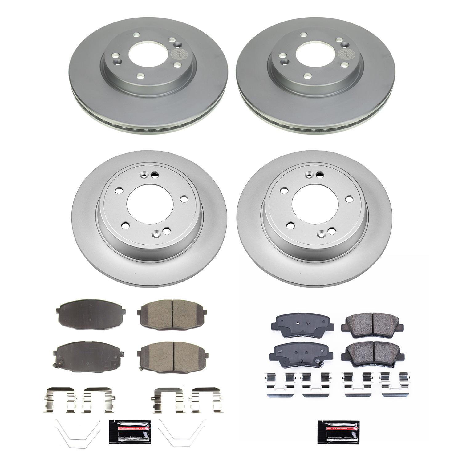 Power Stop 19-21 Kia Forte Front & Rear Z17 Coated Brake Kit (1x psbCRK6502, 1x psbCRK8749) thumbnail 2